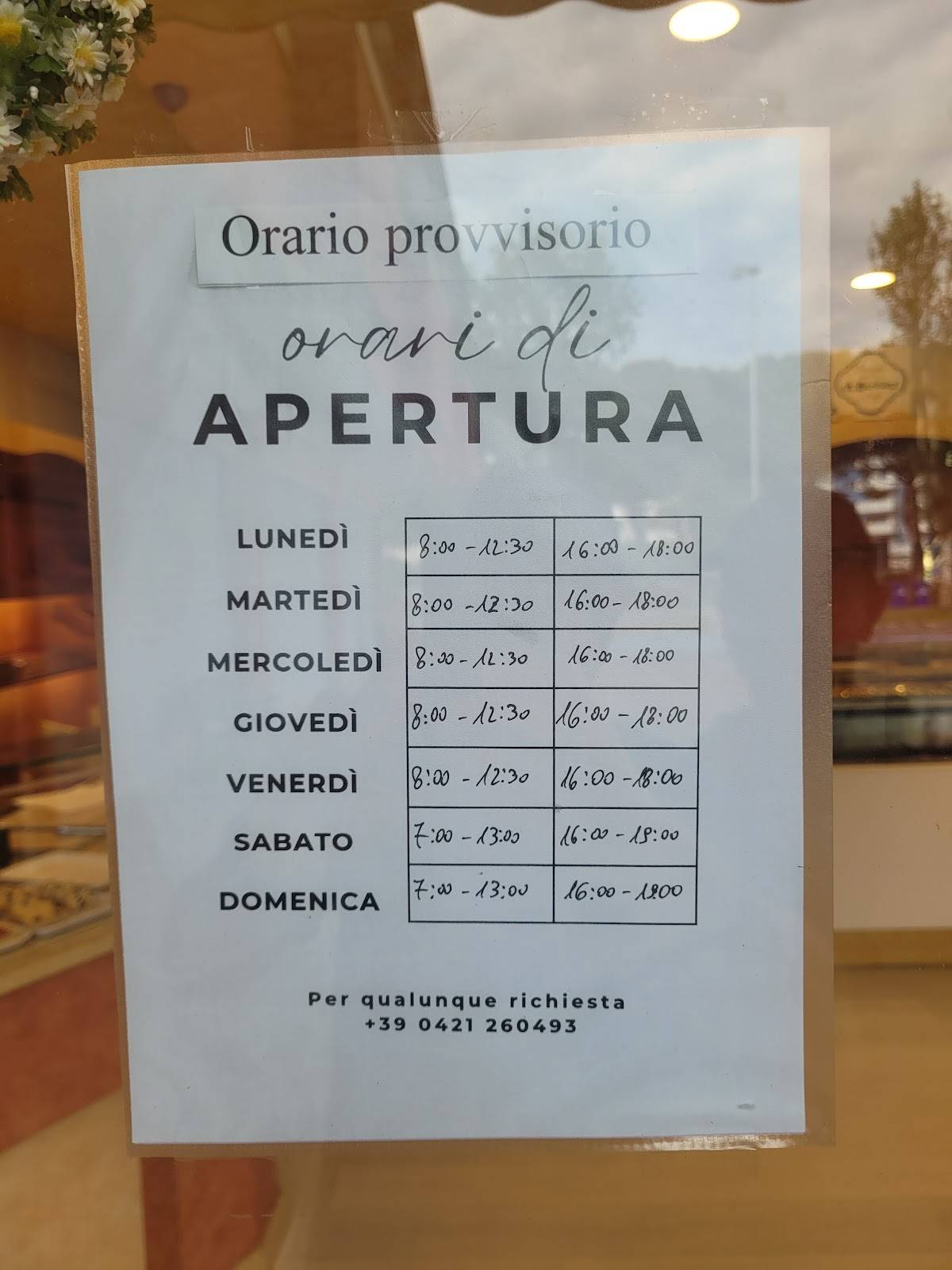 Menu di Panificio Pasticceria Bortoluzzi | Porto Santa Margherita 