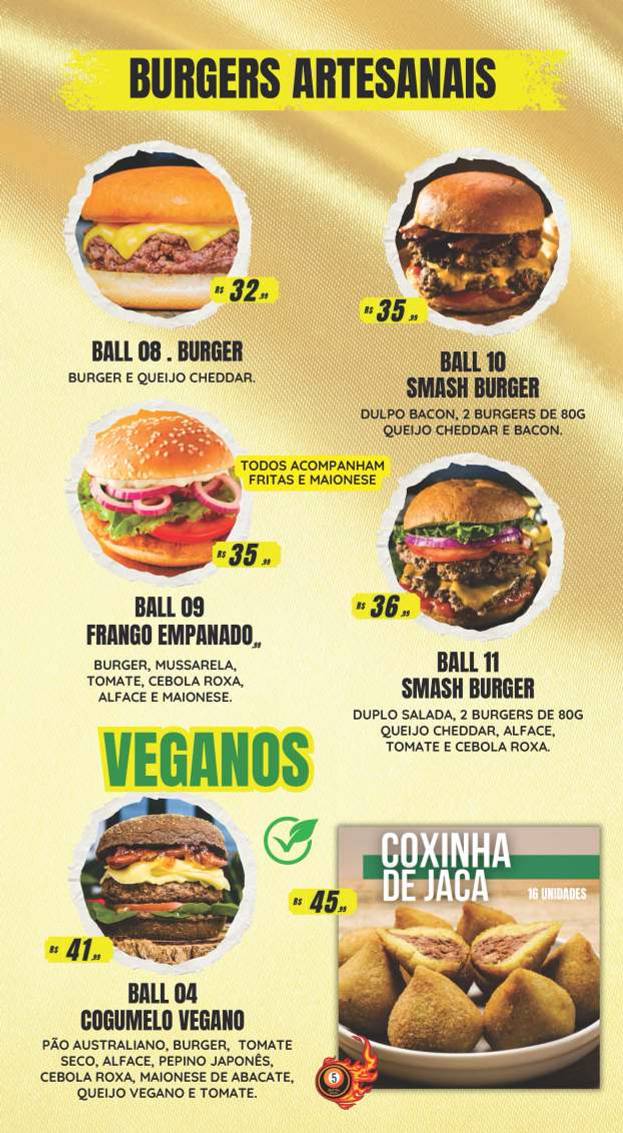 Ball Five Augusta cardápio