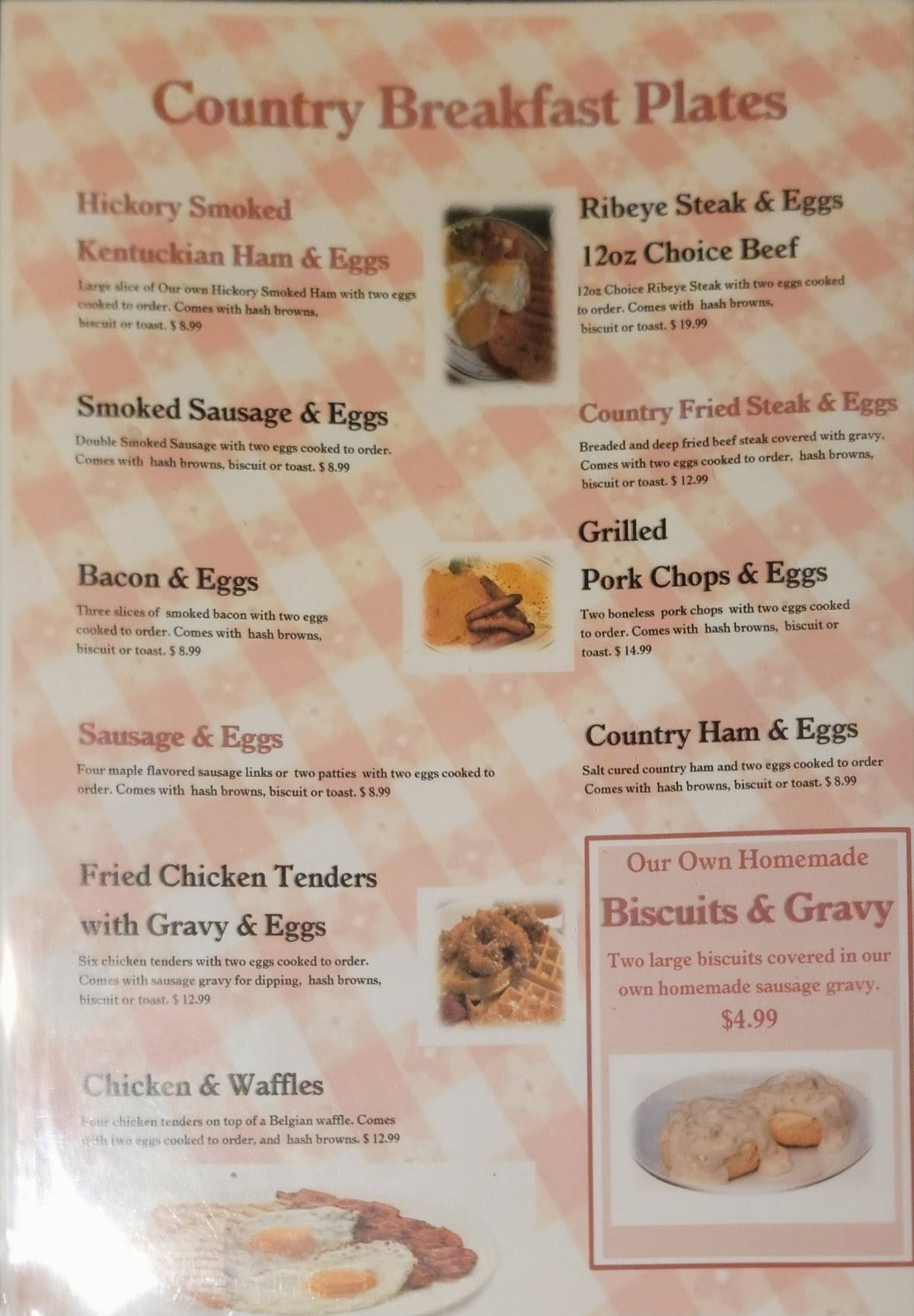 Menu at BarBQ Barn, Harrisburg