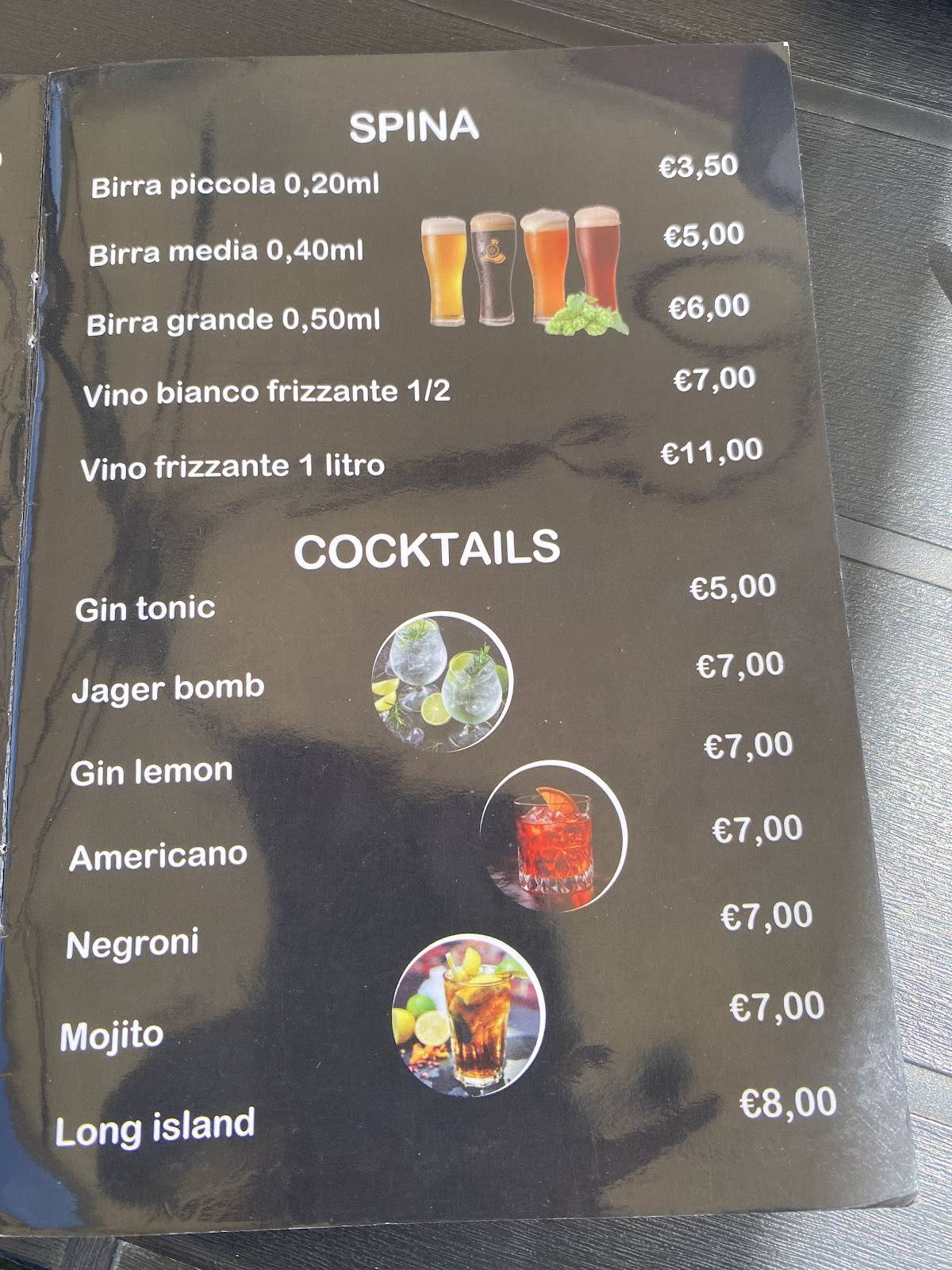 Menu di Bar Falcone 