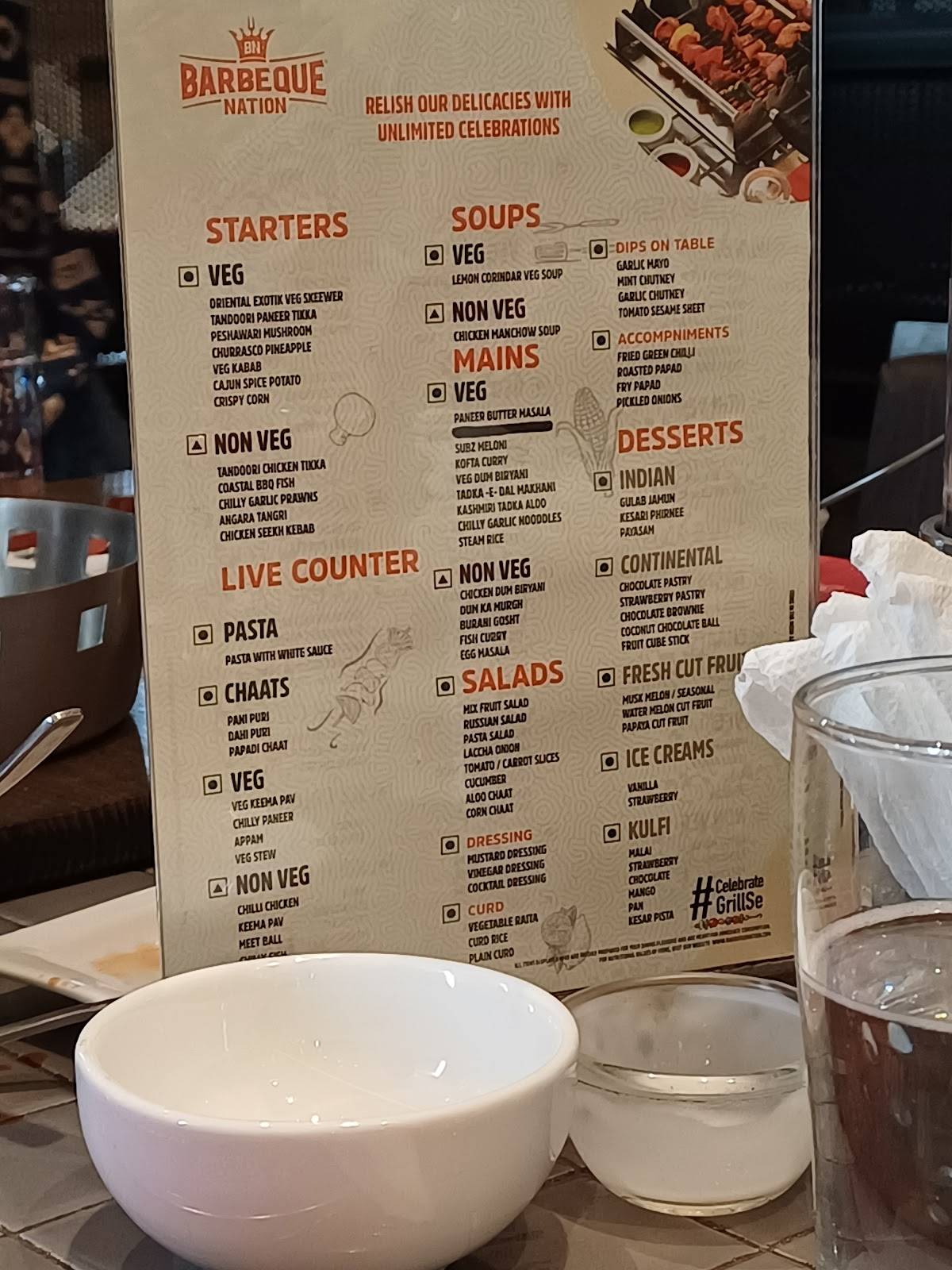 Barbeque Nation - Kakkanad menu