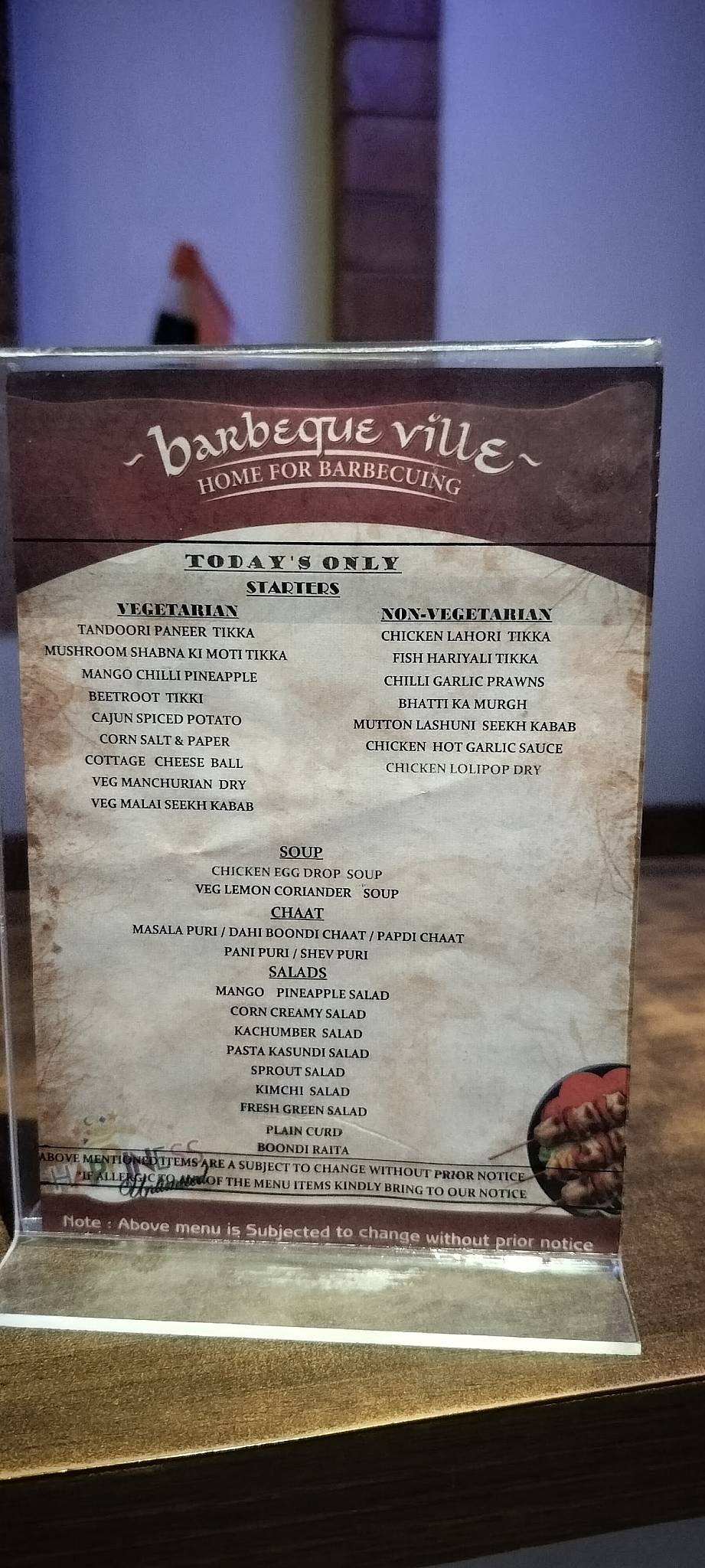 Barbeque Ville - Wakad menu