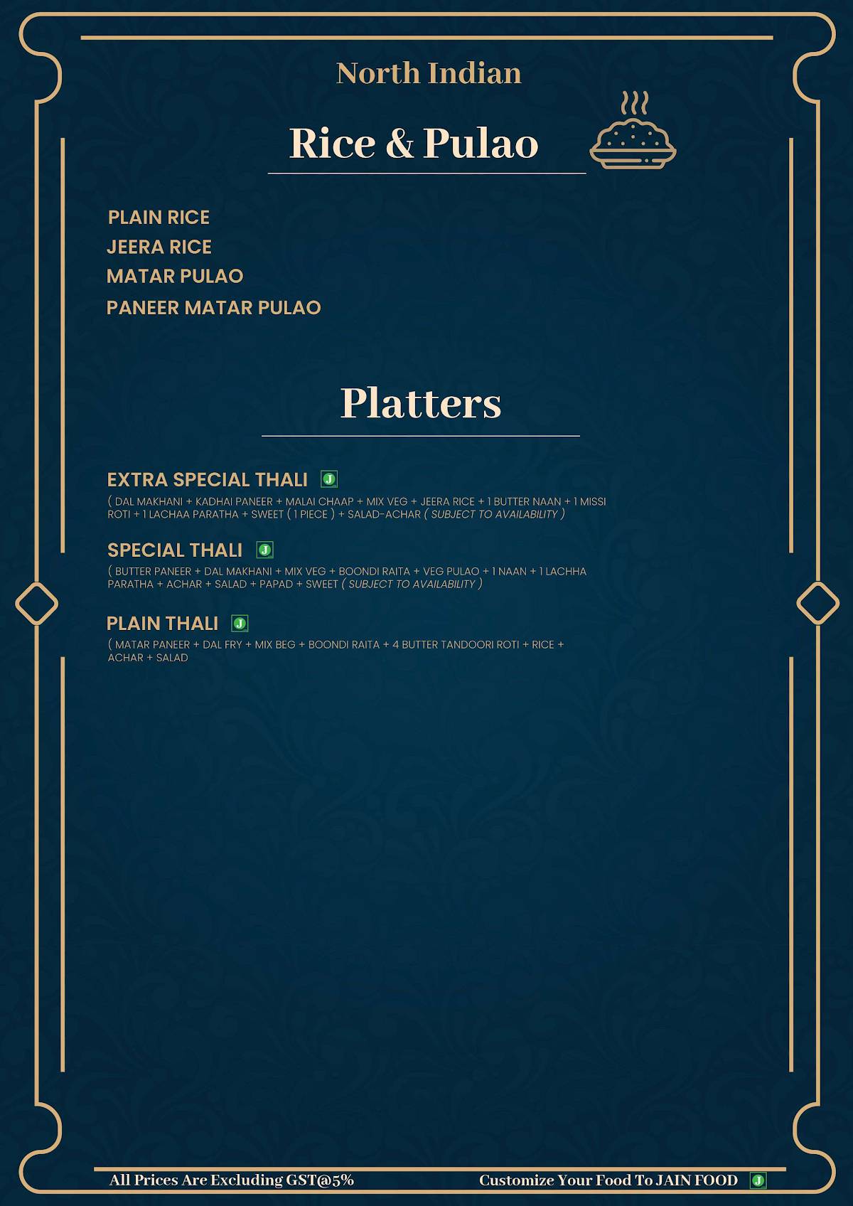 KK Snacks menu