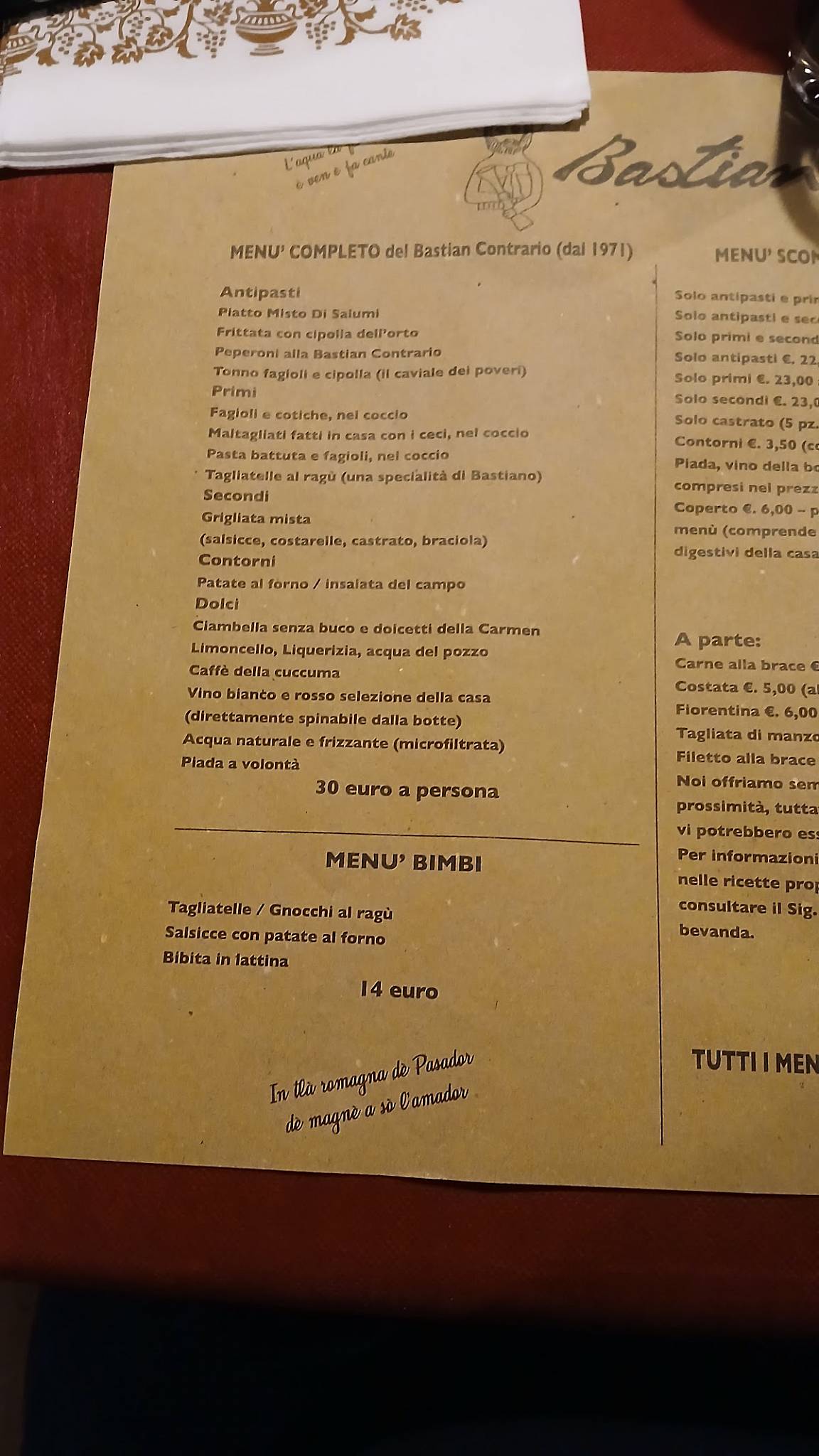 Menu di Bastian Contrario 