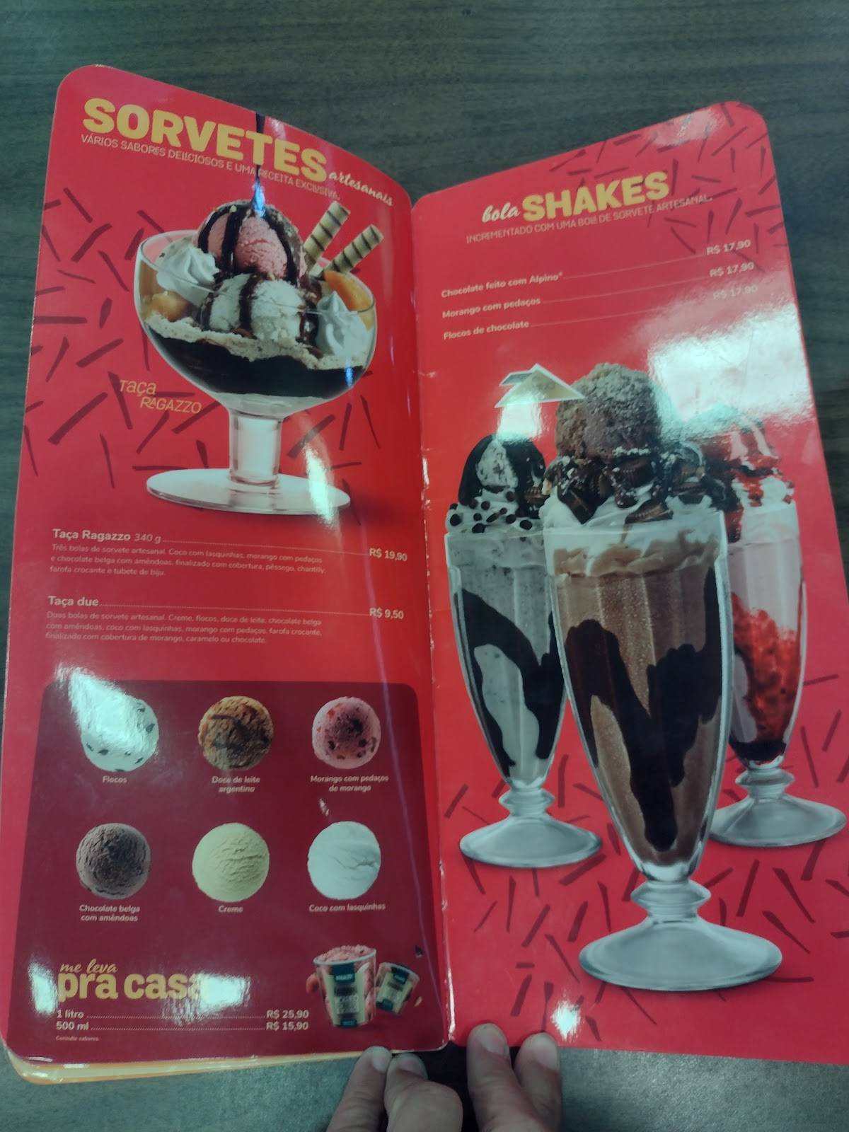 Ragazzo! Bauru cardápio