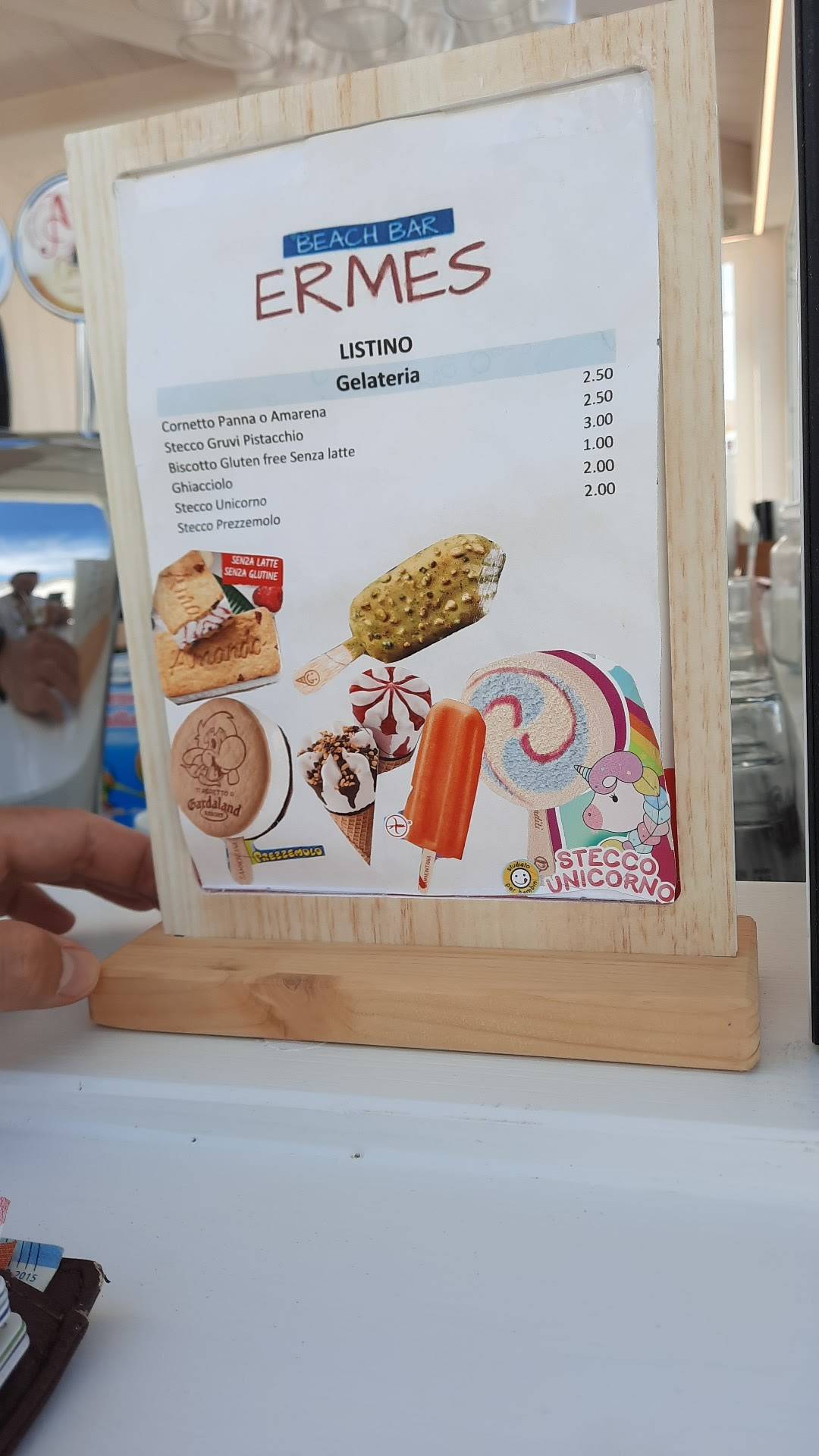 Menu di Beach bar Ermes 