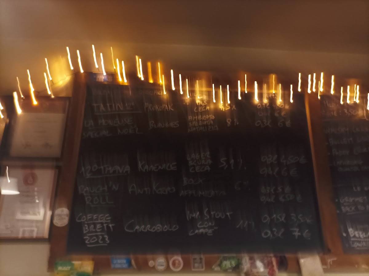 Menu di Beer Garage 
