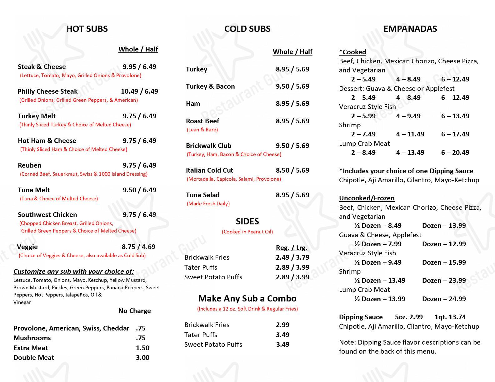 Menu at Beers & Cheers Too pub & bar, Gaithersburg