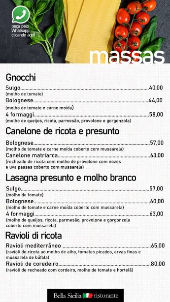 Bella Sicilia Ristorante cardápio
