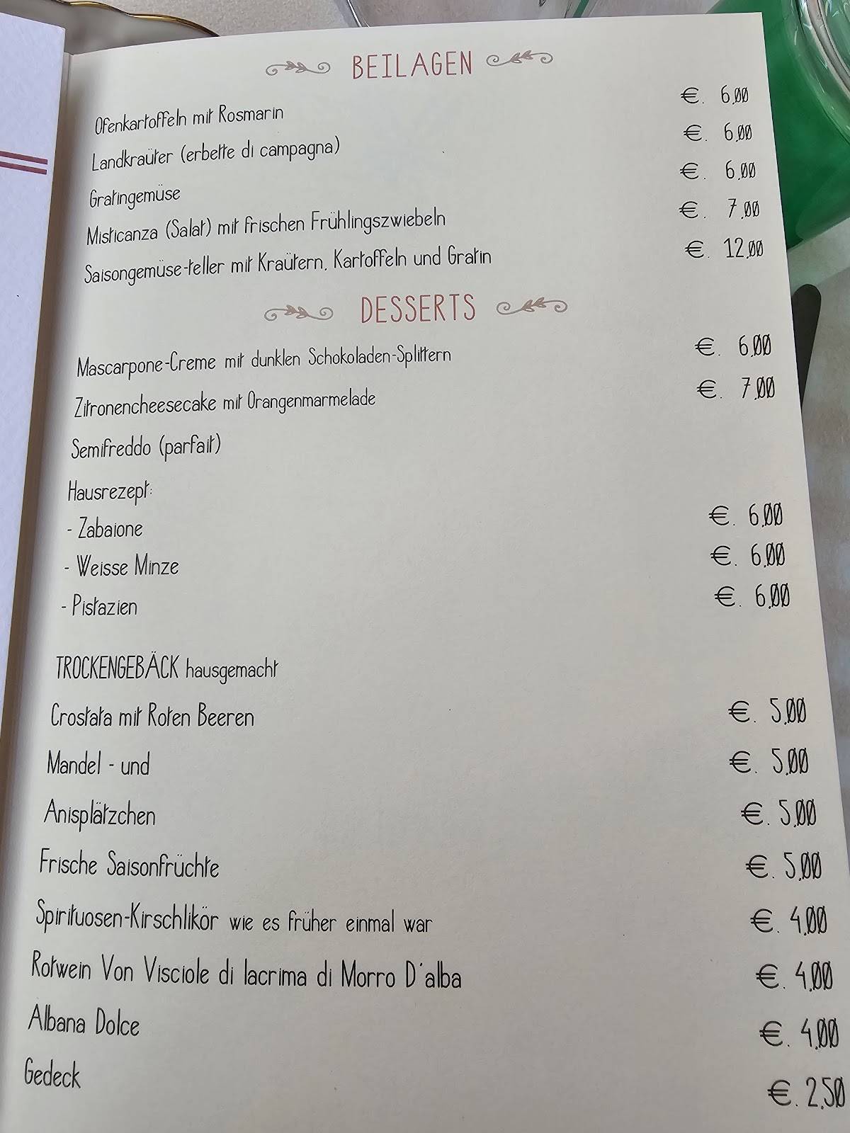 Menu di L'insolito Posto 