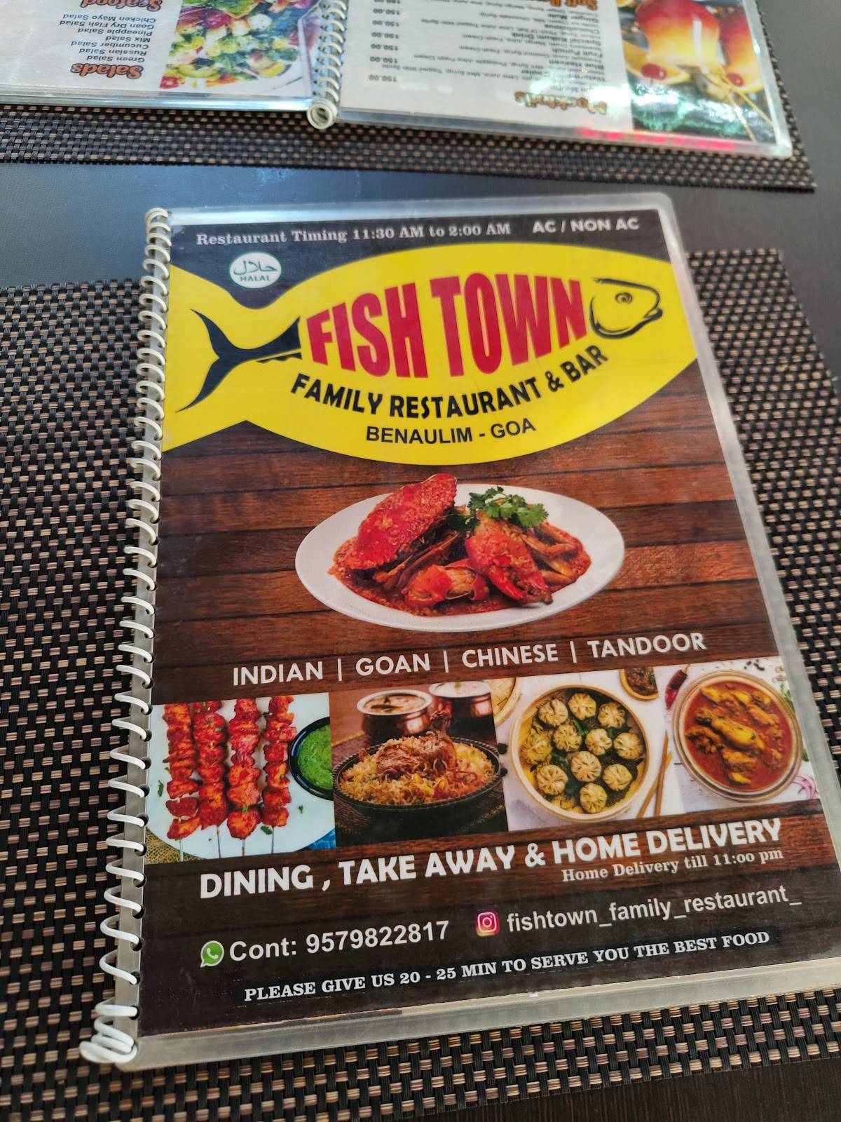 Fish Town menu