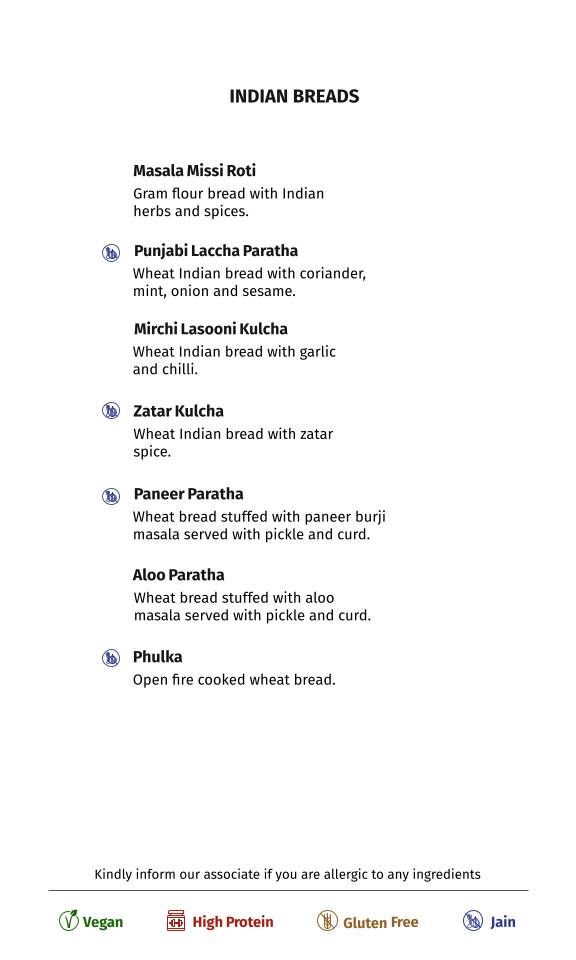Go Native Whitefield menu