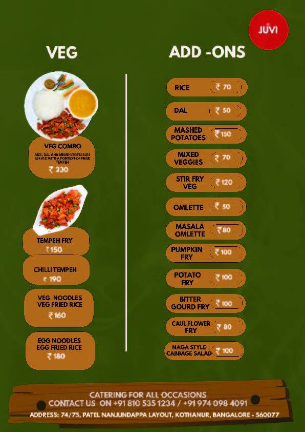 Juvi Restaurant menu