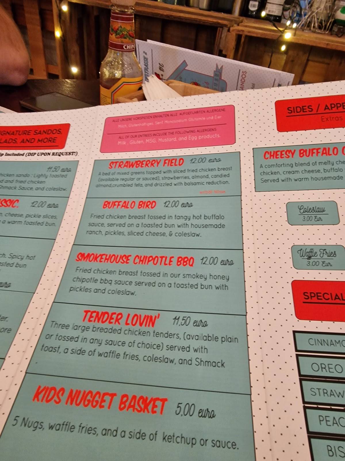 Menu at benji s birdhouse restaurant ramstein miesenbach