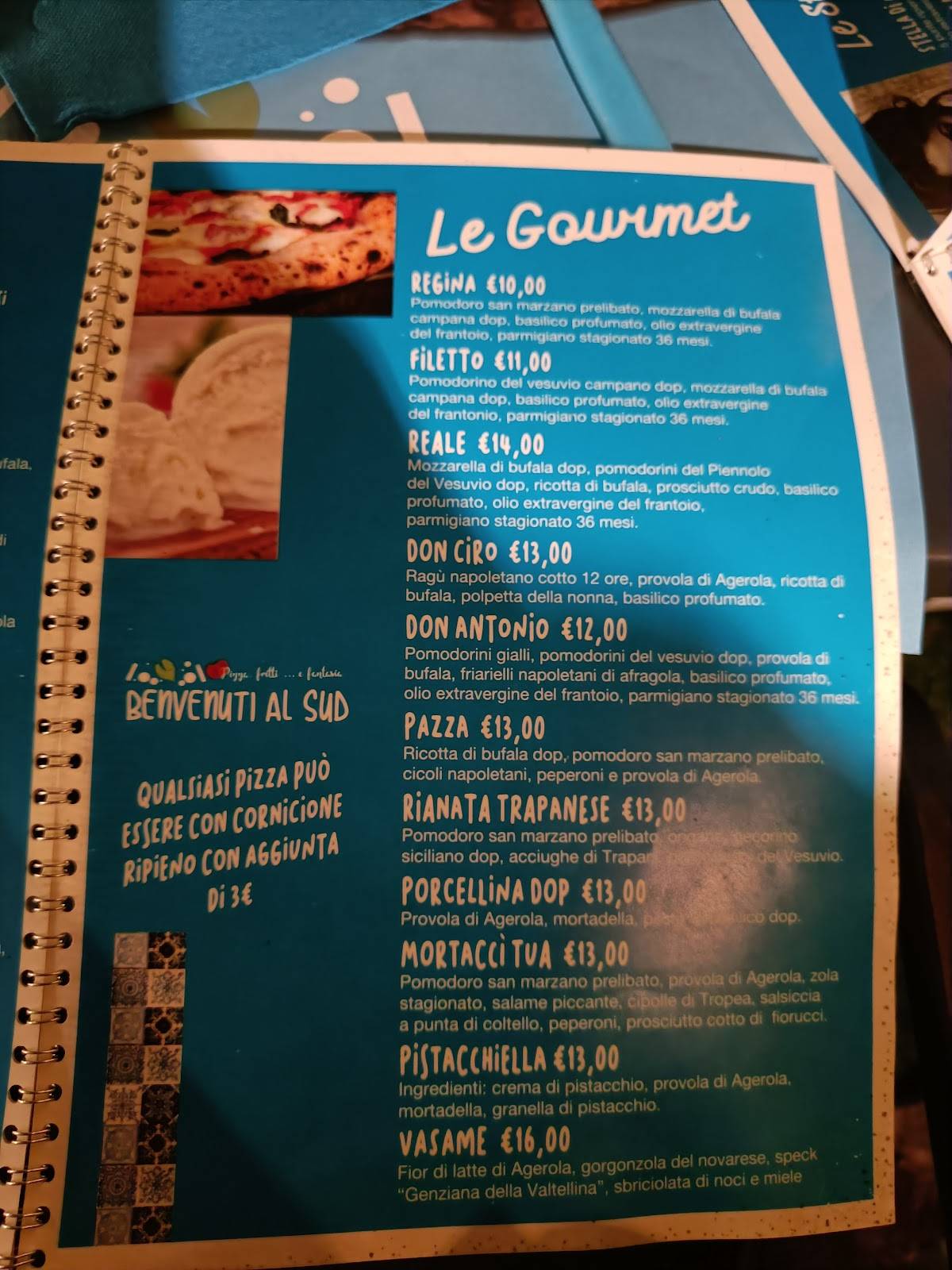 Menu di Benvenuti Al Sud 