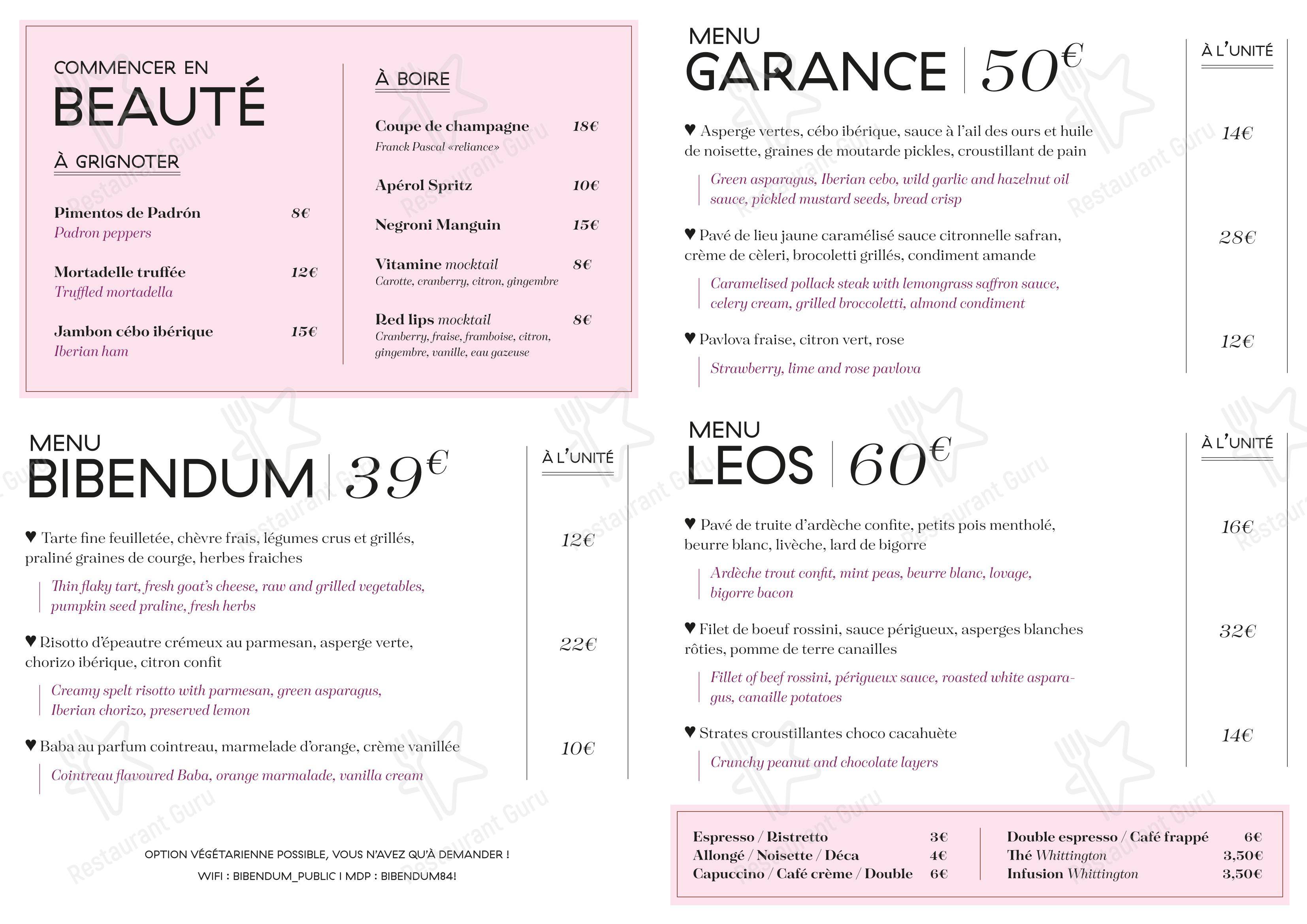 Bibendum dans Avignon - Menu bar
