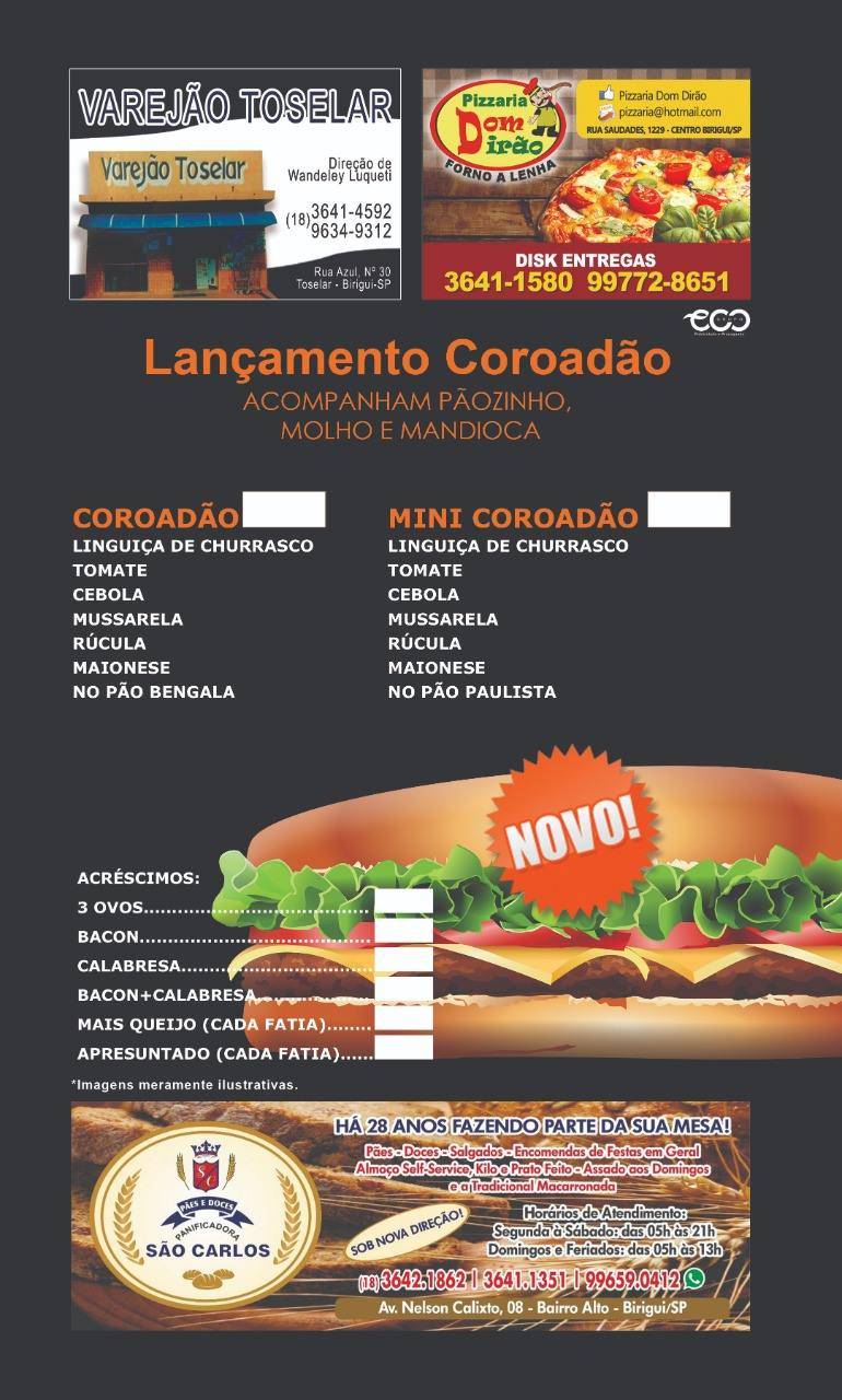 Mané Simpatia Tradicional " o famoso é aqui" cardápio