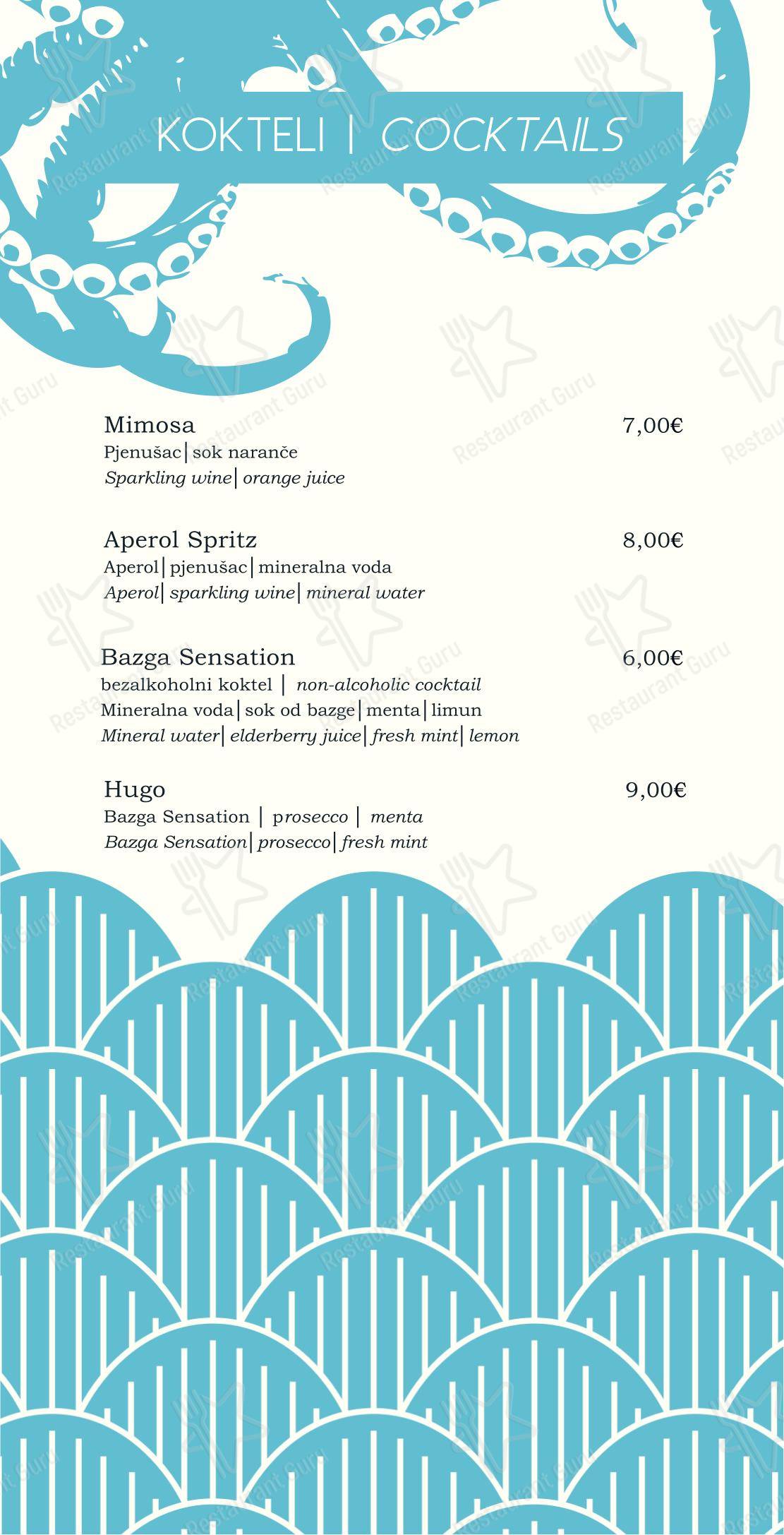 Menu per Bistro Gugulo in Kali