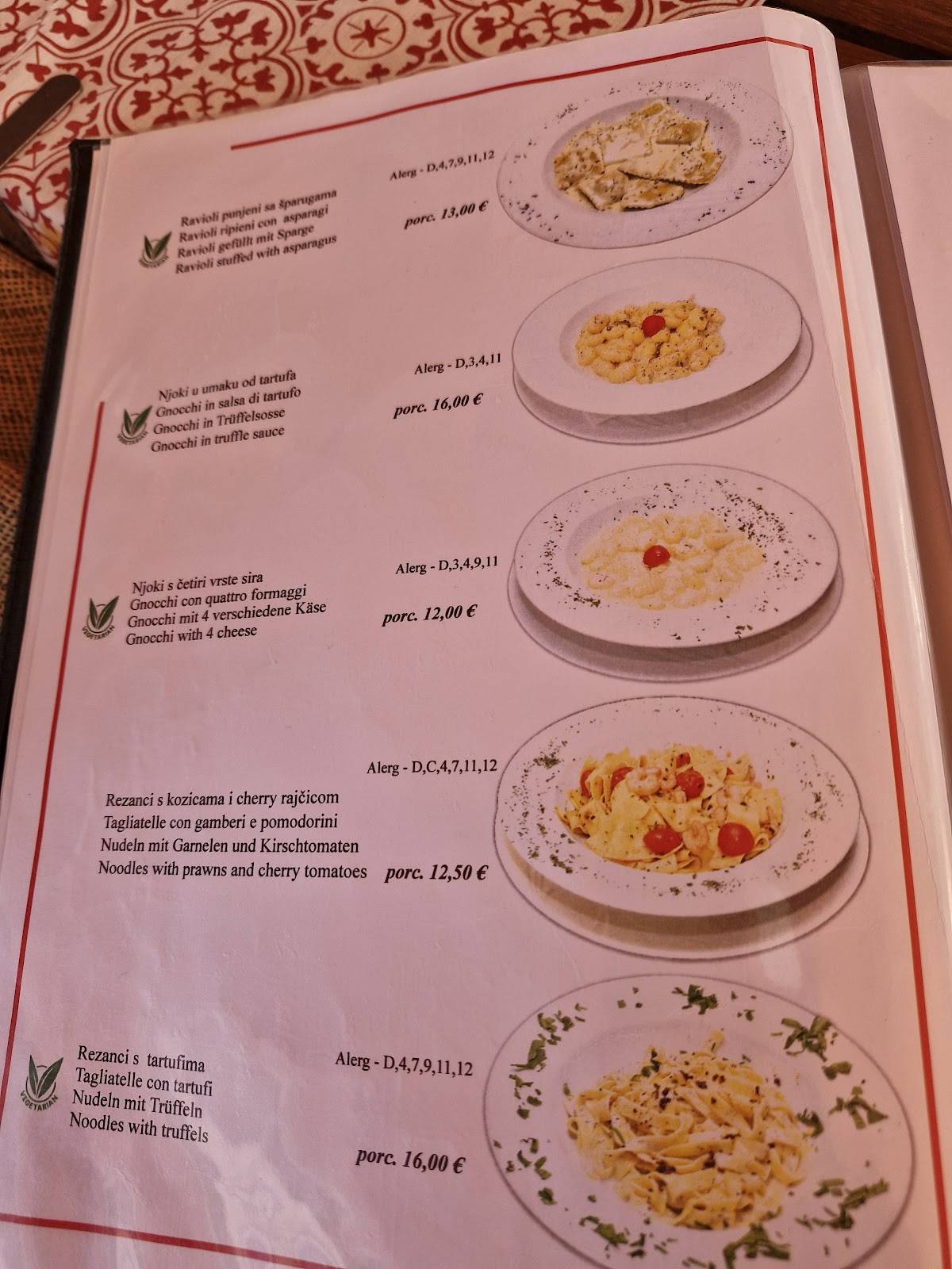 Menu di Bistro Istra 