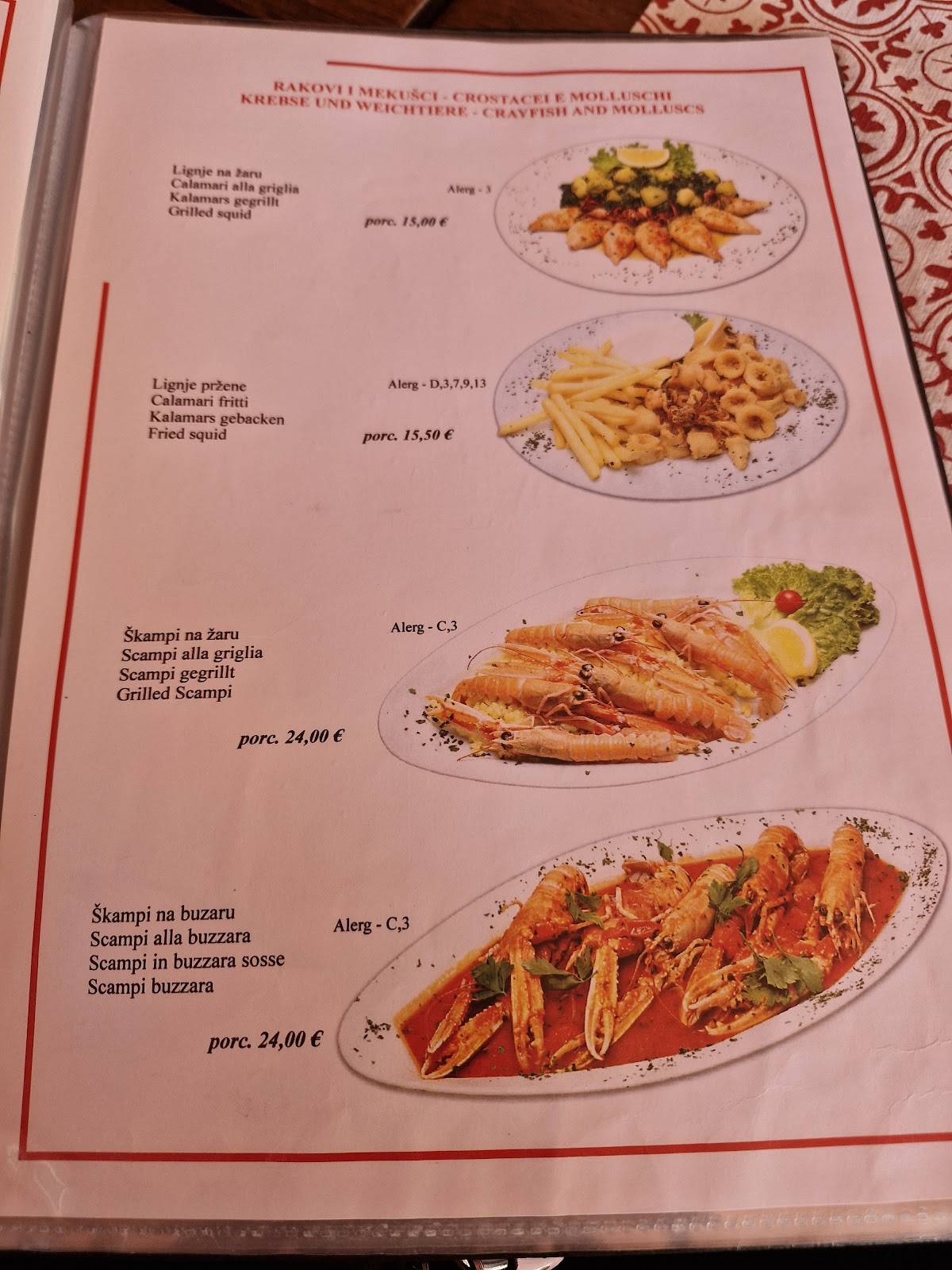 Menu di Bistro Istra 