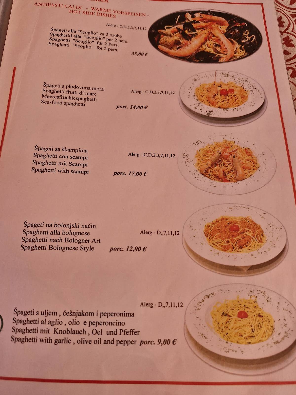 Menu di Bistro Istra 