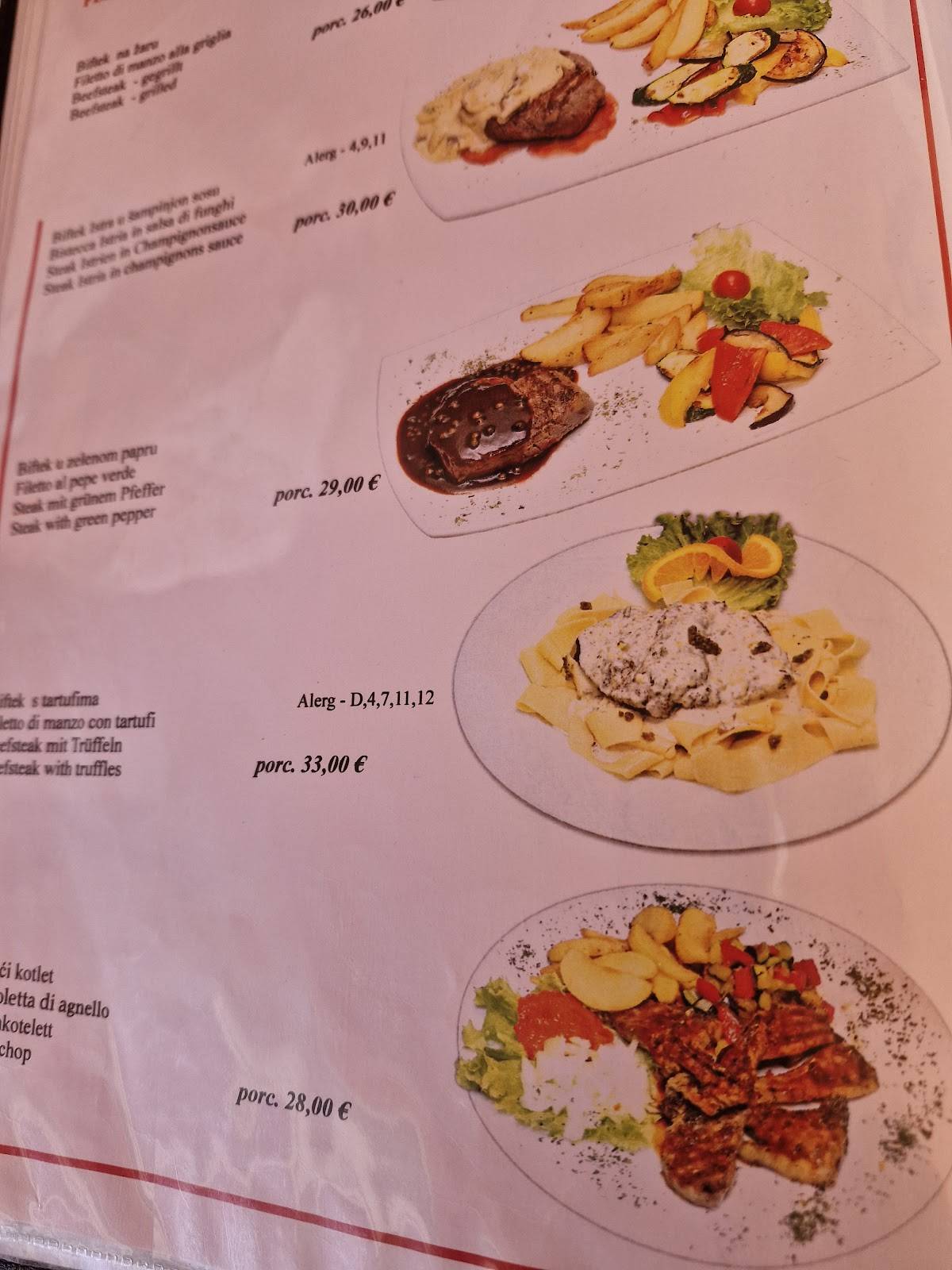 Menu di Bistro Istra 