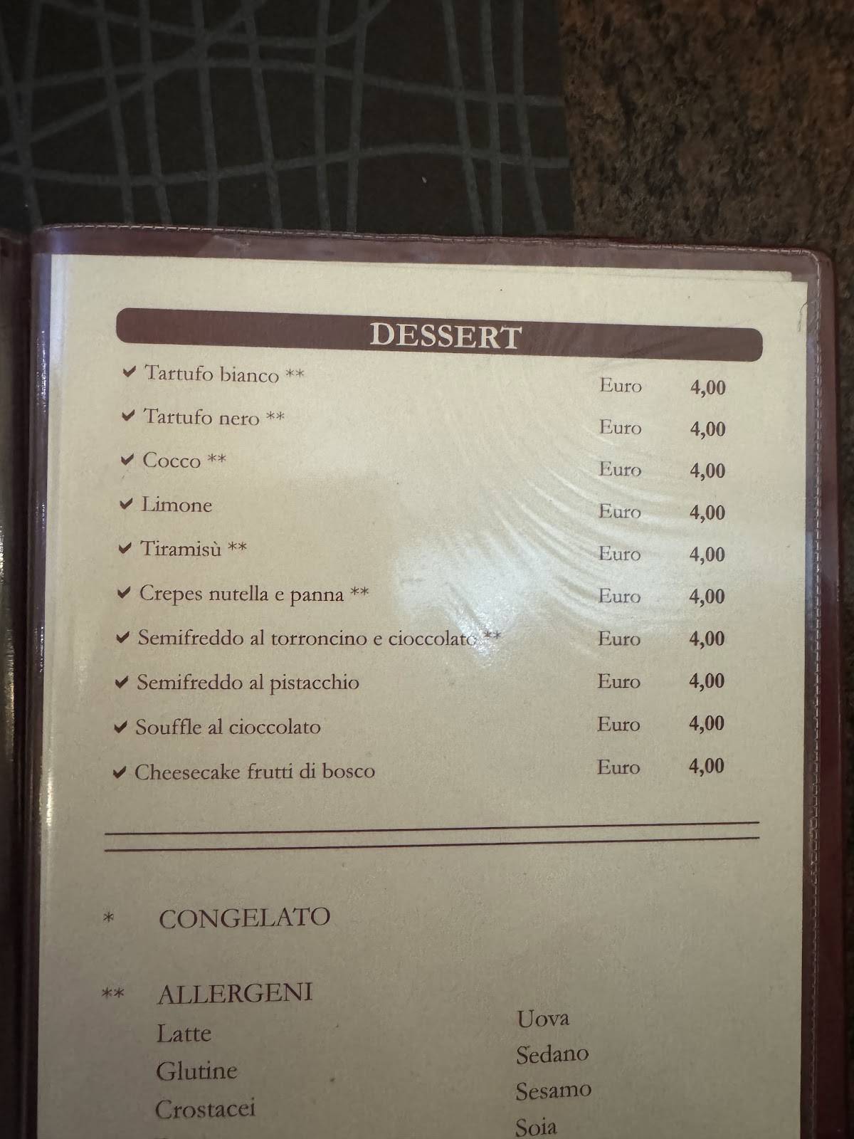 Menu di Blue Eyes 