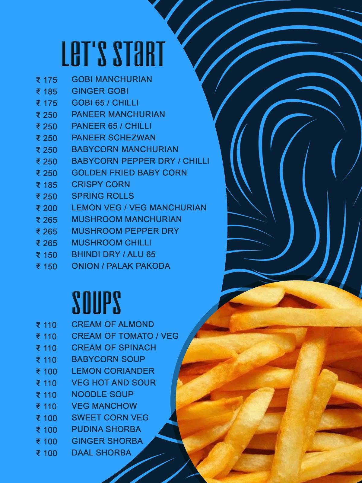 Blue Mist (Malligi) menu