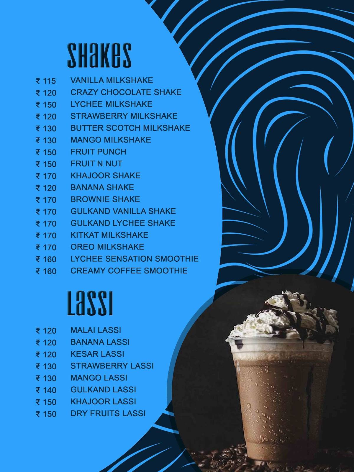 Blue Mist (Malligi) menu
