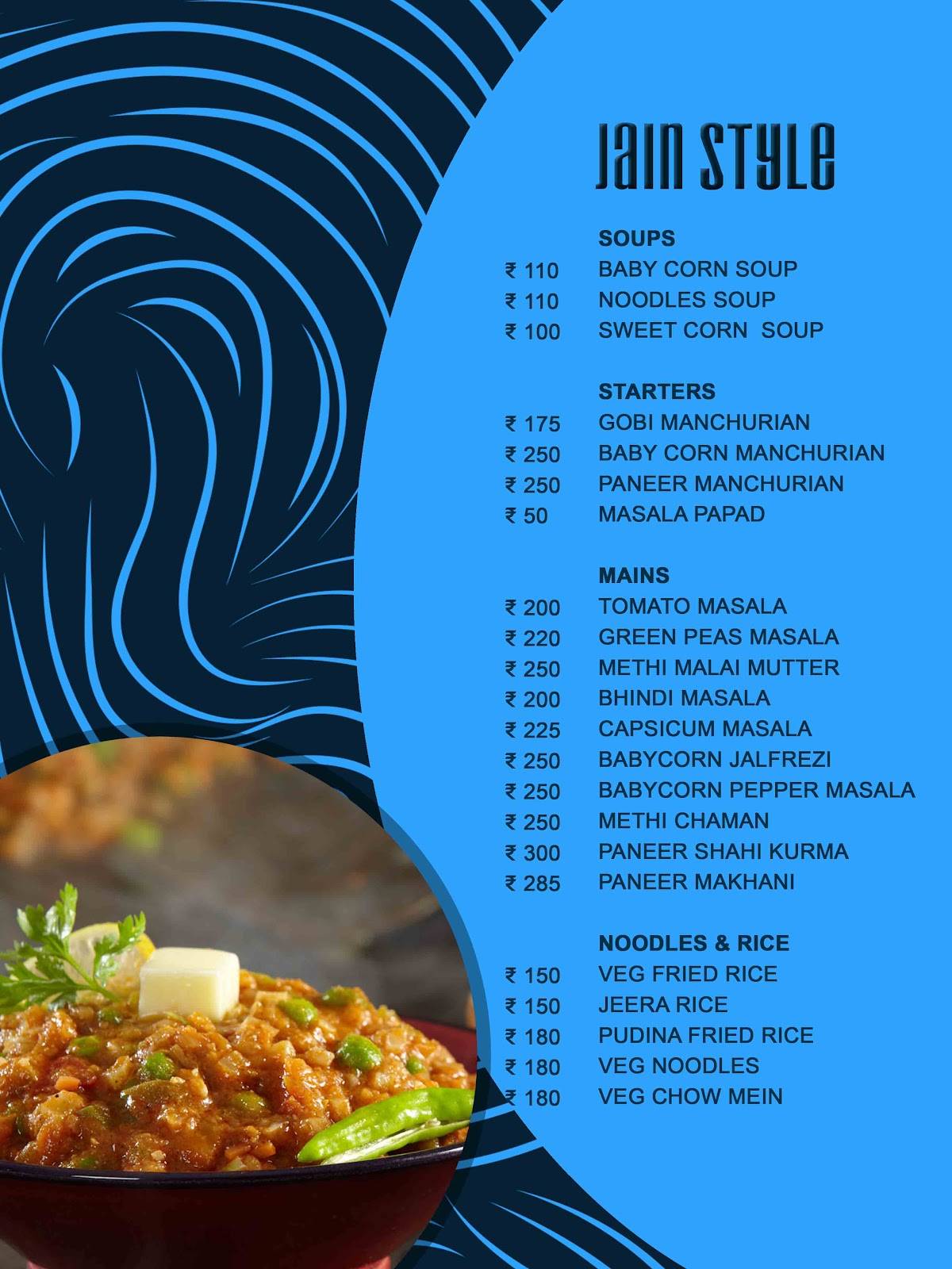 Blue Mist (Malligi) menu