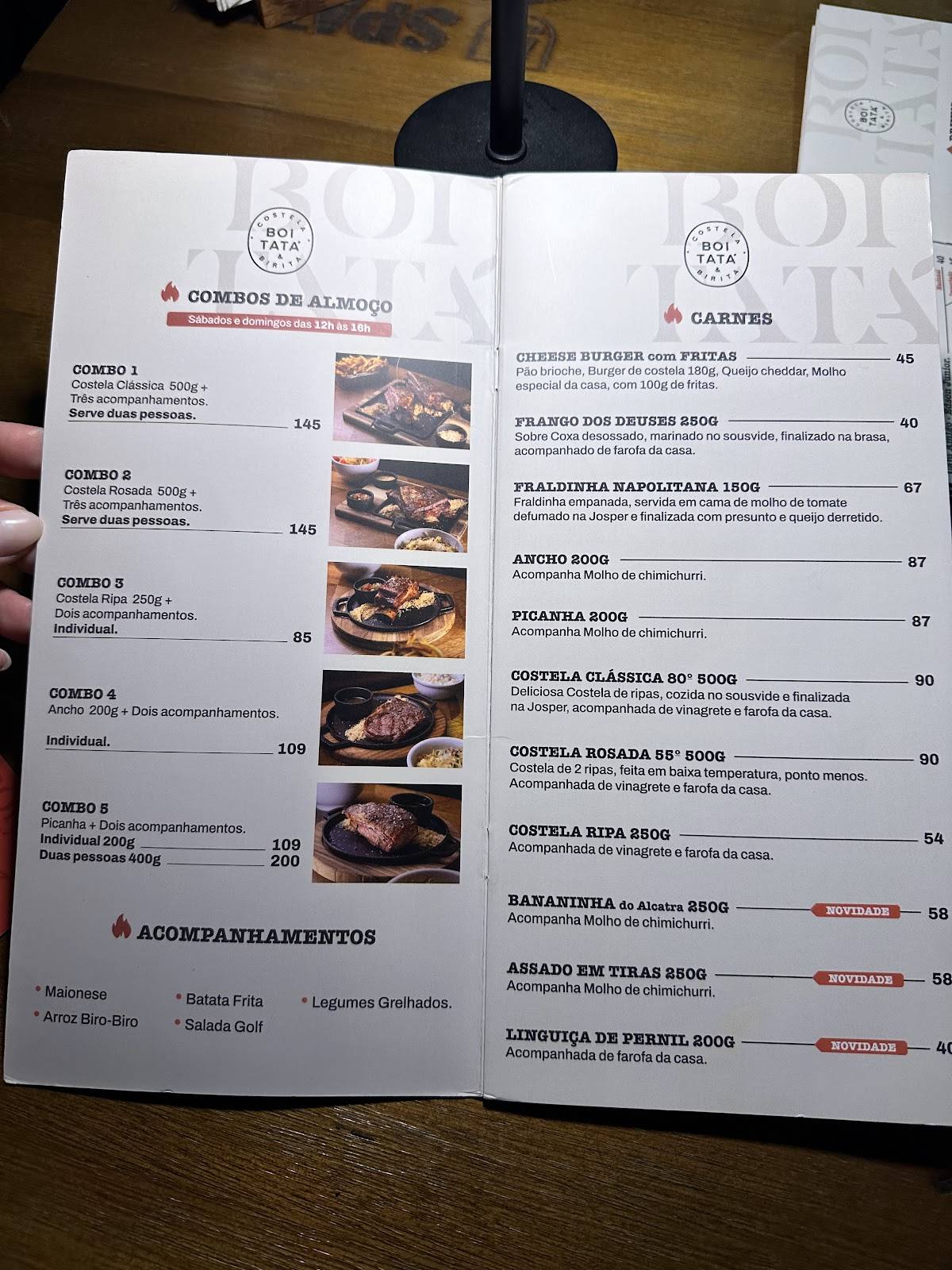 Boi-Tatá Costela & Birita cardápio