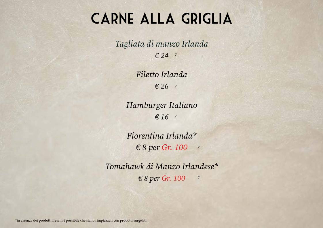 Menu di Buca San Petronio 