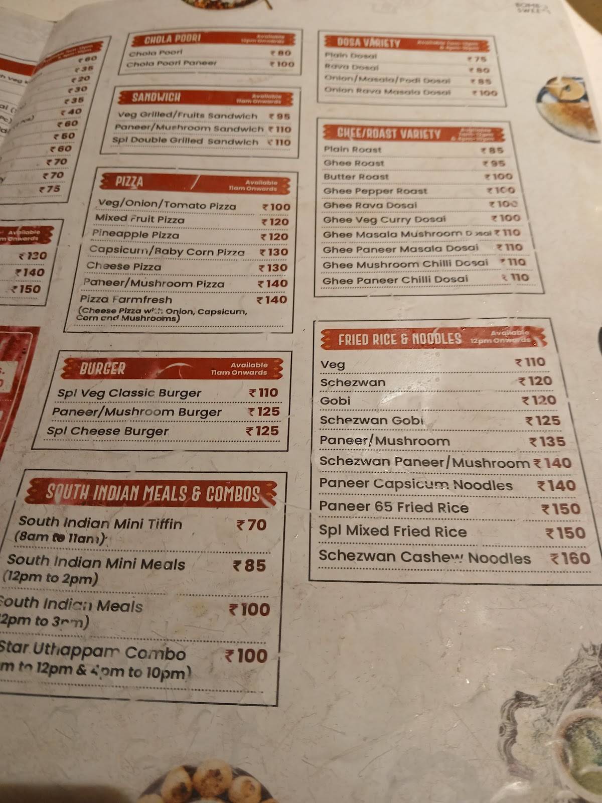 Bombay Sweets menu