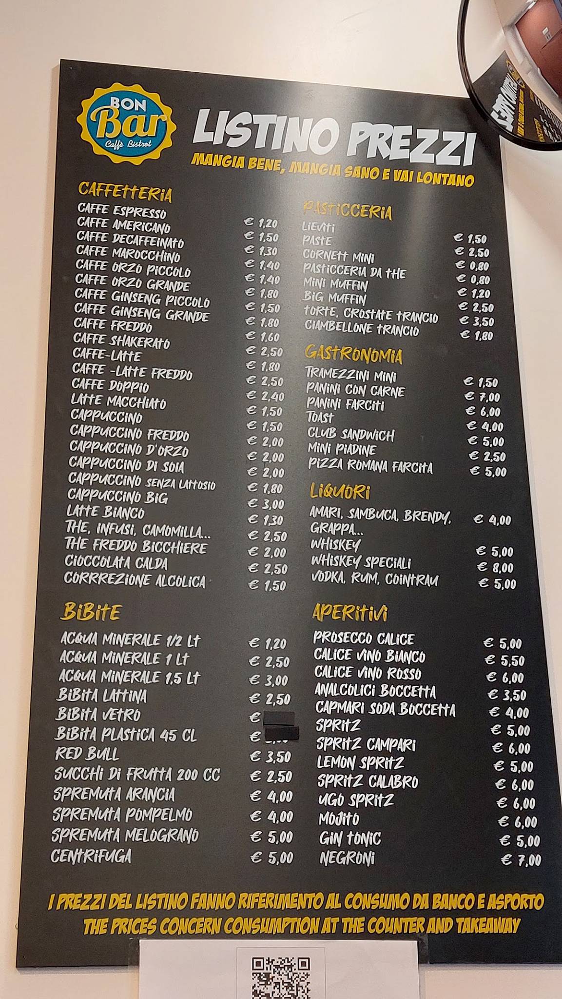 Menu di Bon Bar 