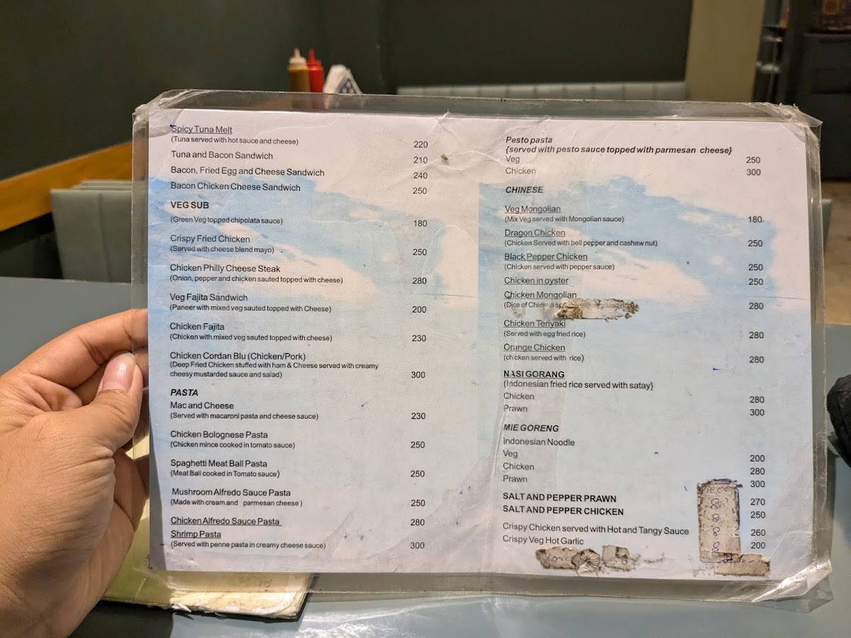 Boneys menu
