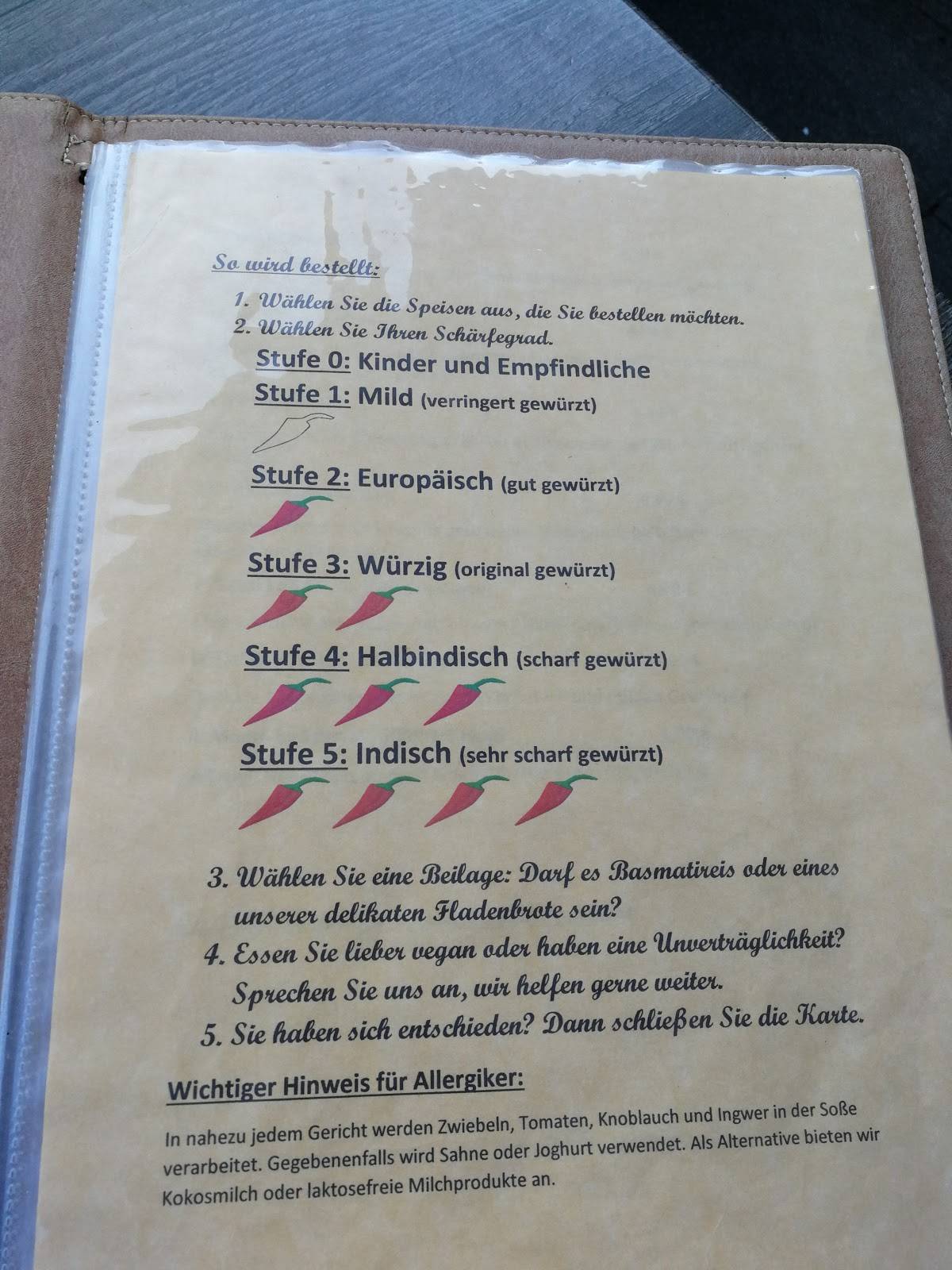 Menu de Mogul Bonn Indisches Restaurant