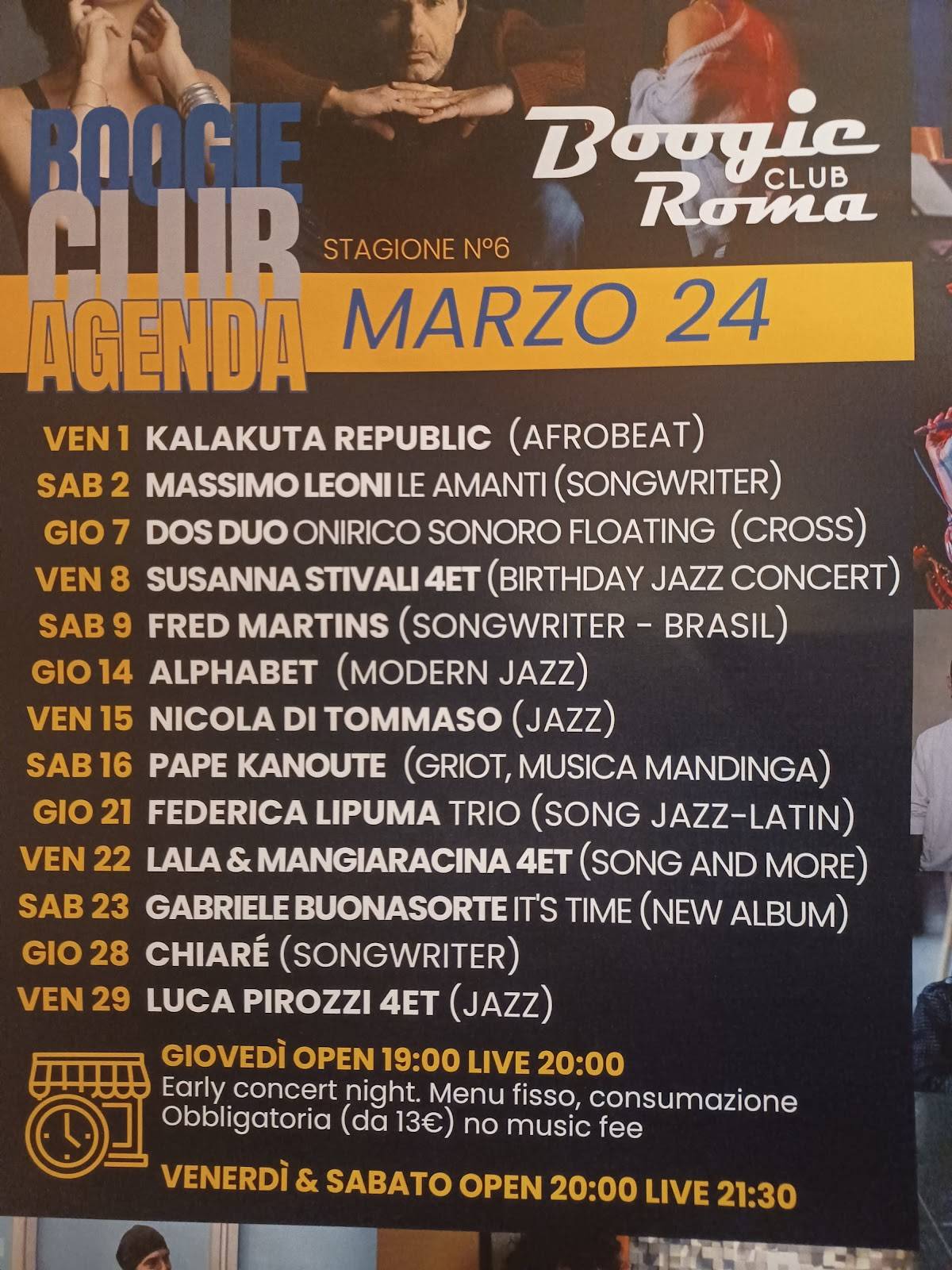 Menu di Boogie Club 