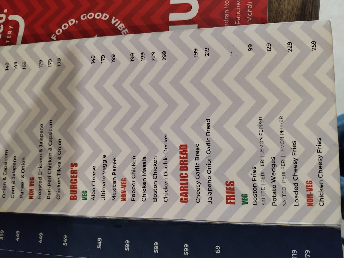 Boston & Co Veg And Non Veg Restaurant In Sangrur menu