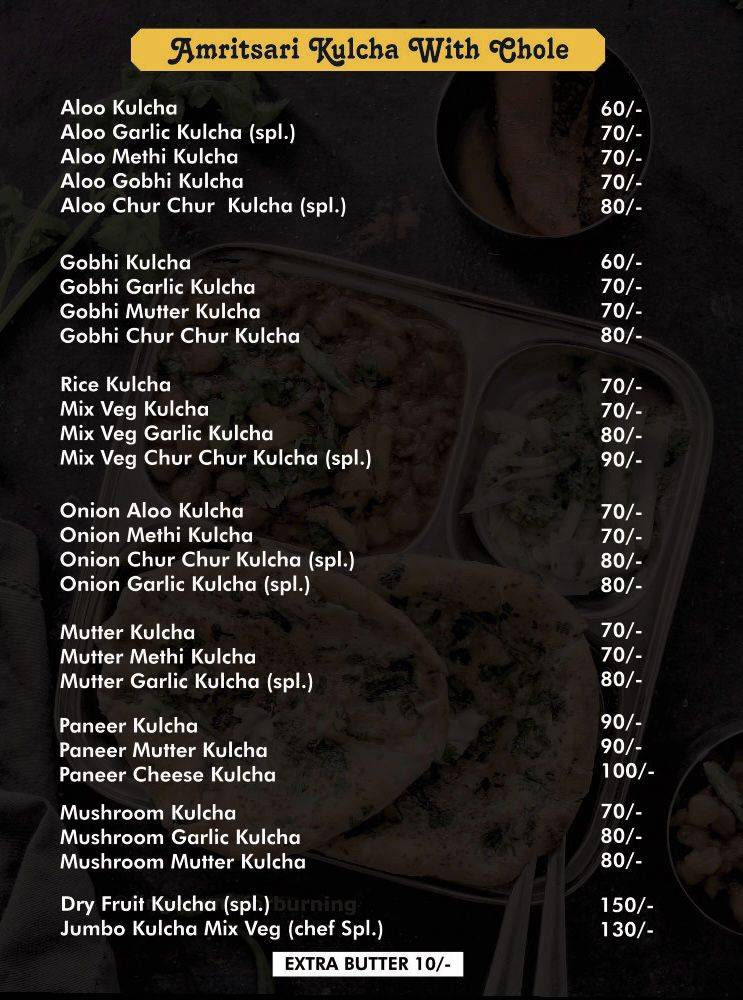 Boxer's kitchen menu