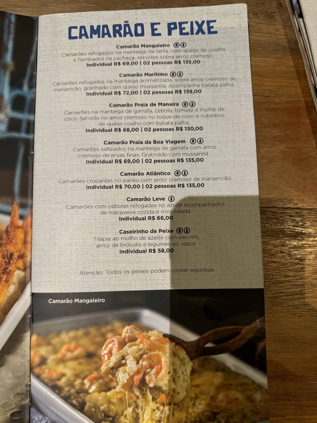 Restaurante Mangai - Brasília Shopping cardápio