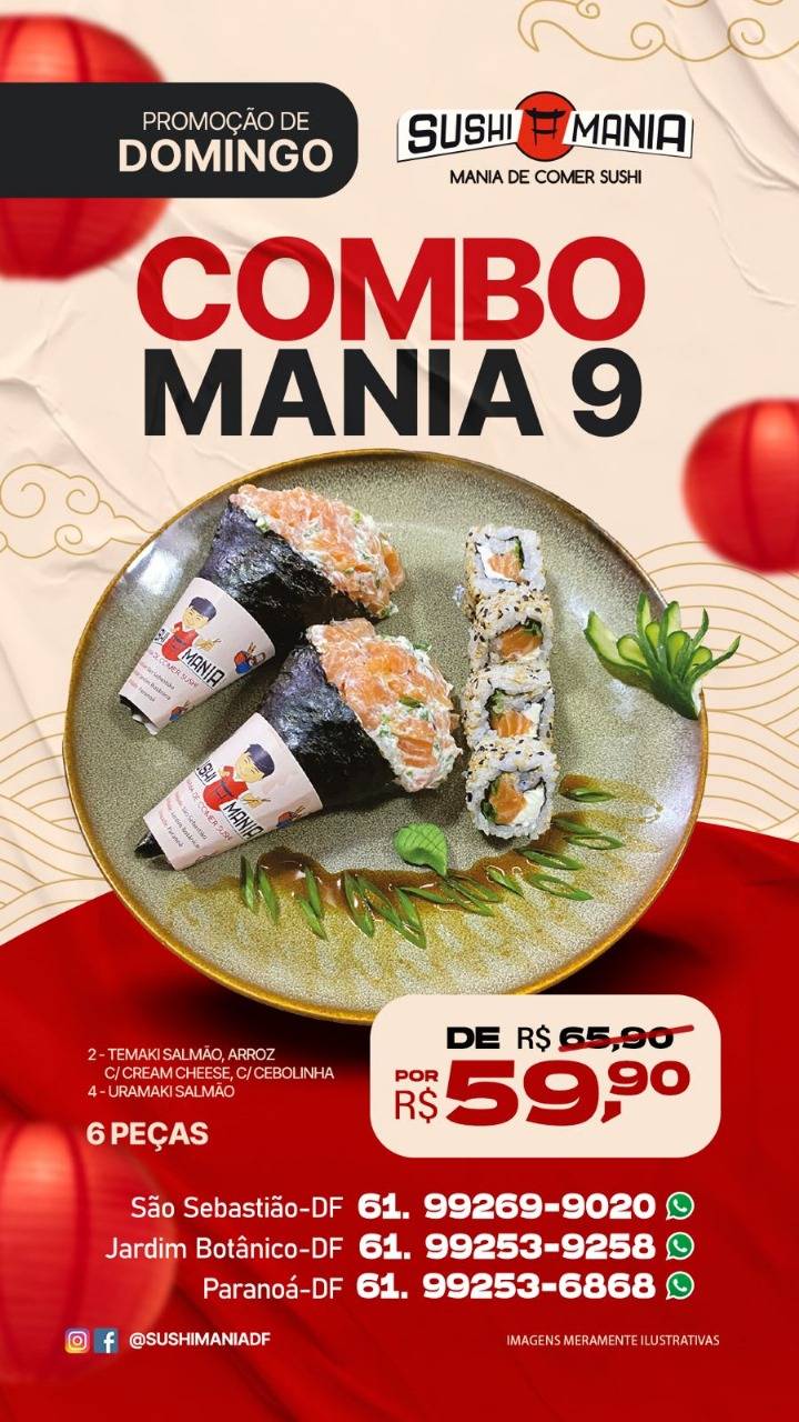 Sushi Mania São Sebastião cardápio