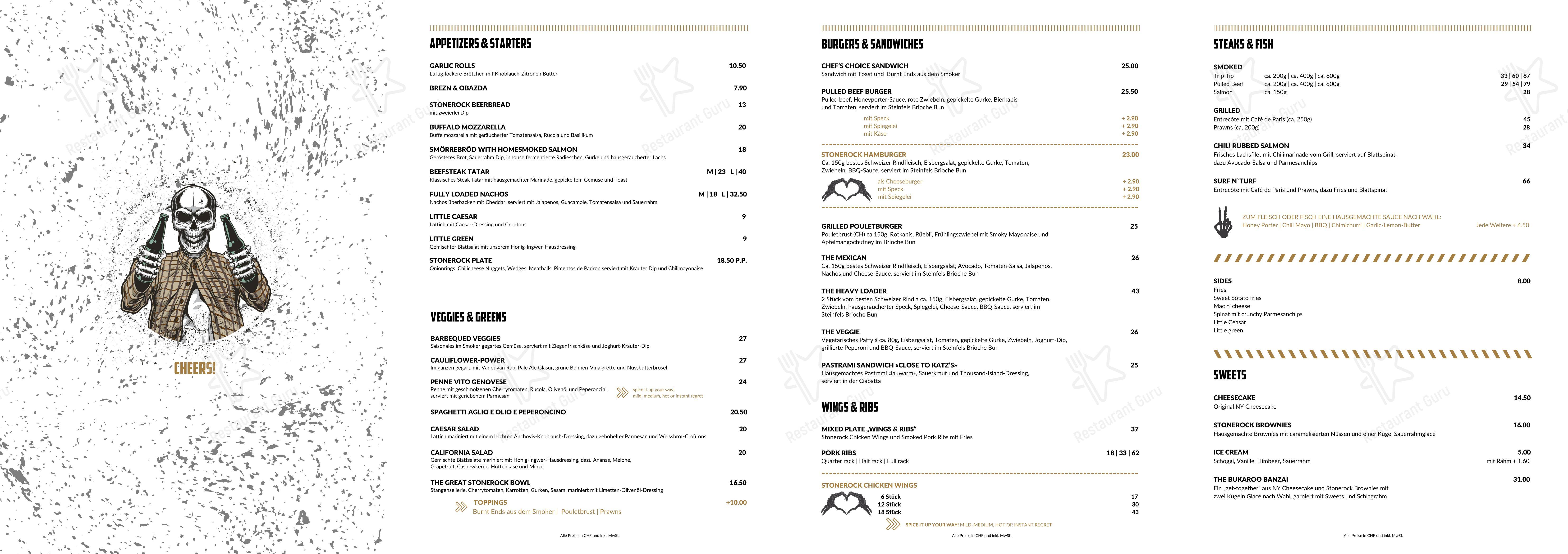 Menu di Brauerei Steinfels - Menu