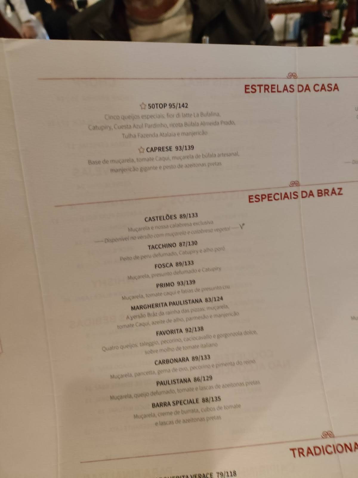 Bráz Pizzaria cardápio