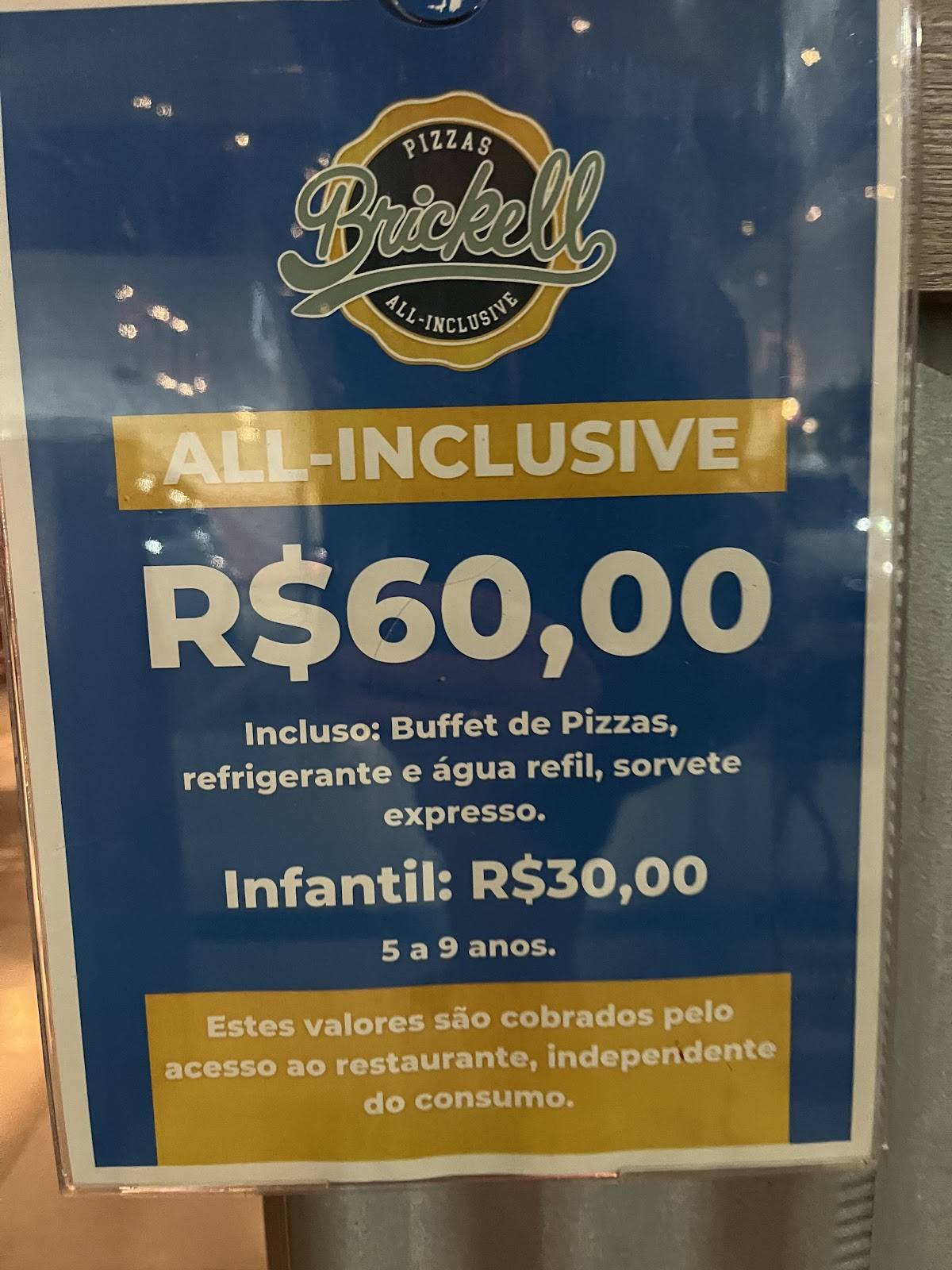 Brickell Pizzas cardápio