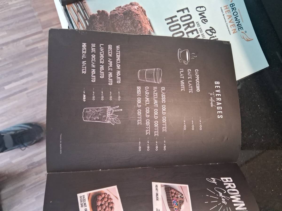 Brownie Heaven menu