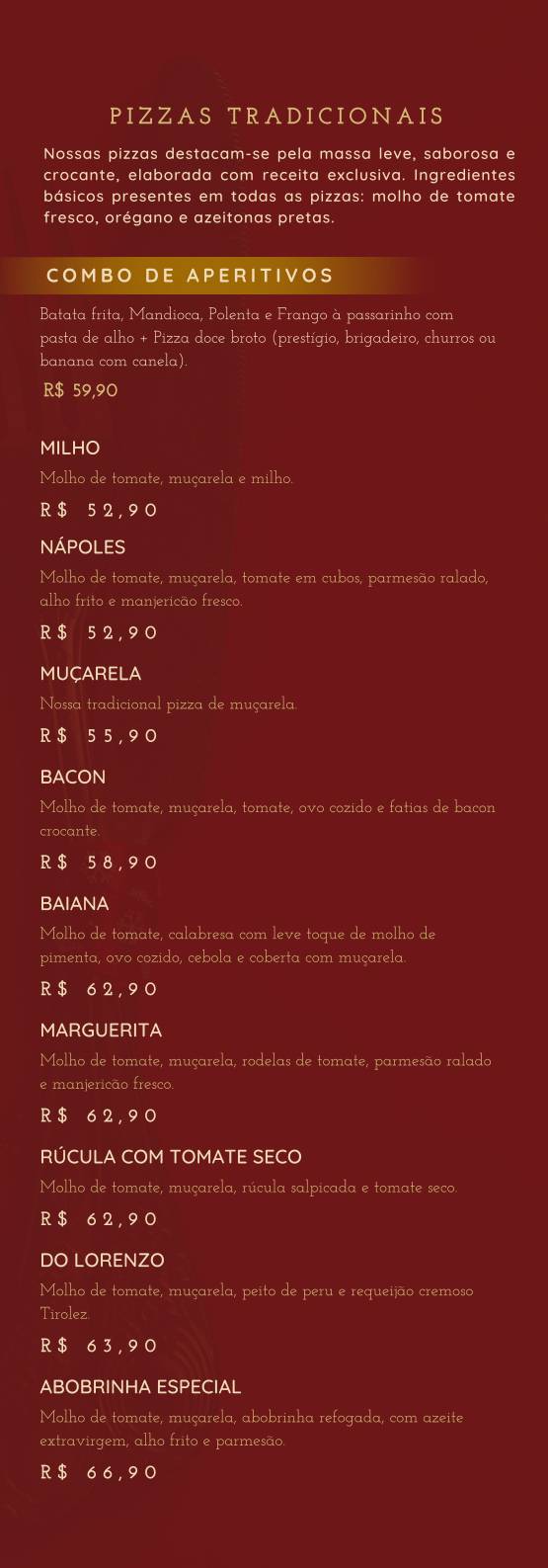 Brunholi Grill & Pizza cardápio