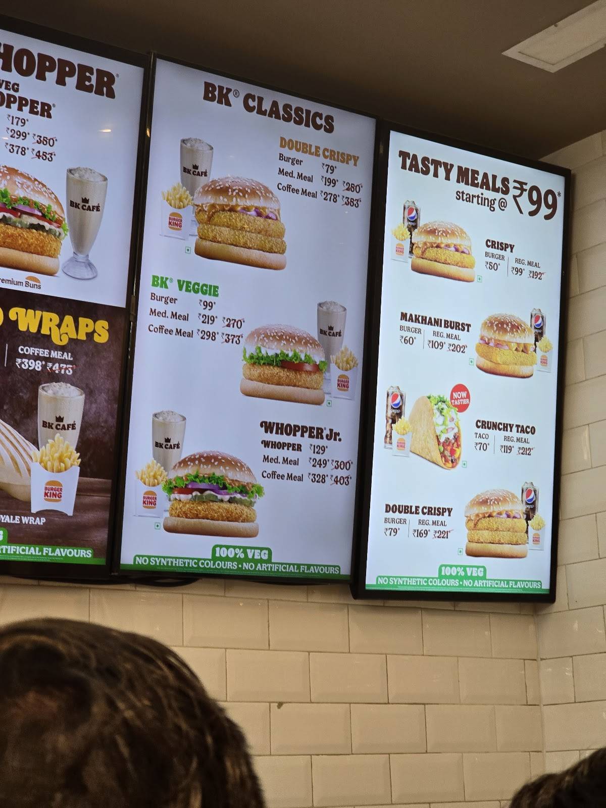 Burger King menu