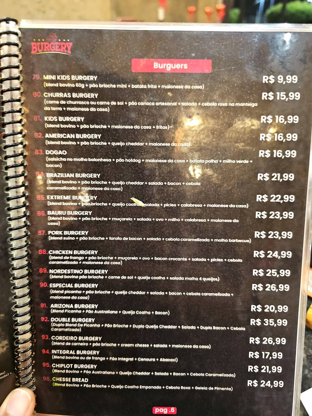 Burgery Burger - Restô cardápio