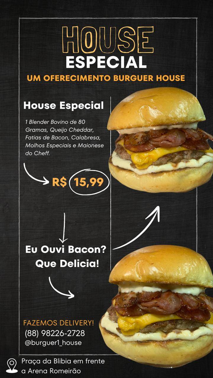 Burguer House cardápio