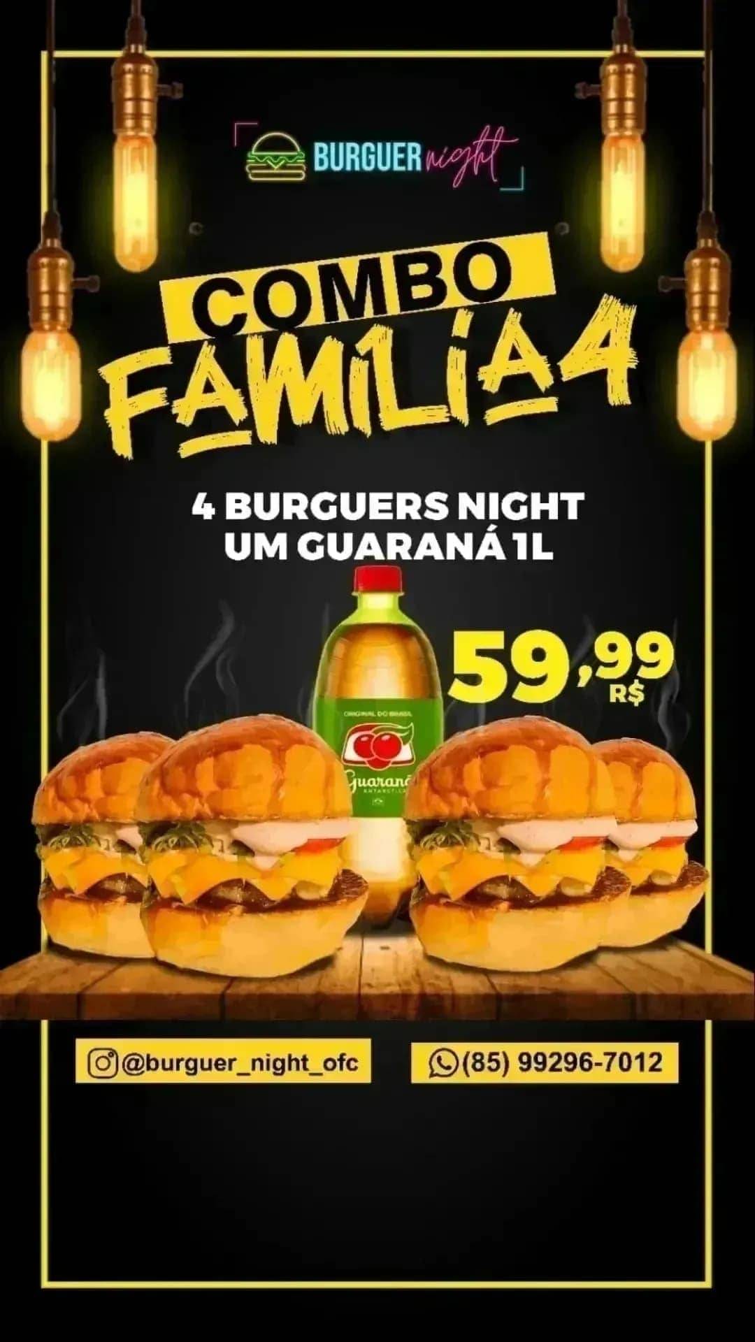Burguer Night Cascavel Ce cardápio